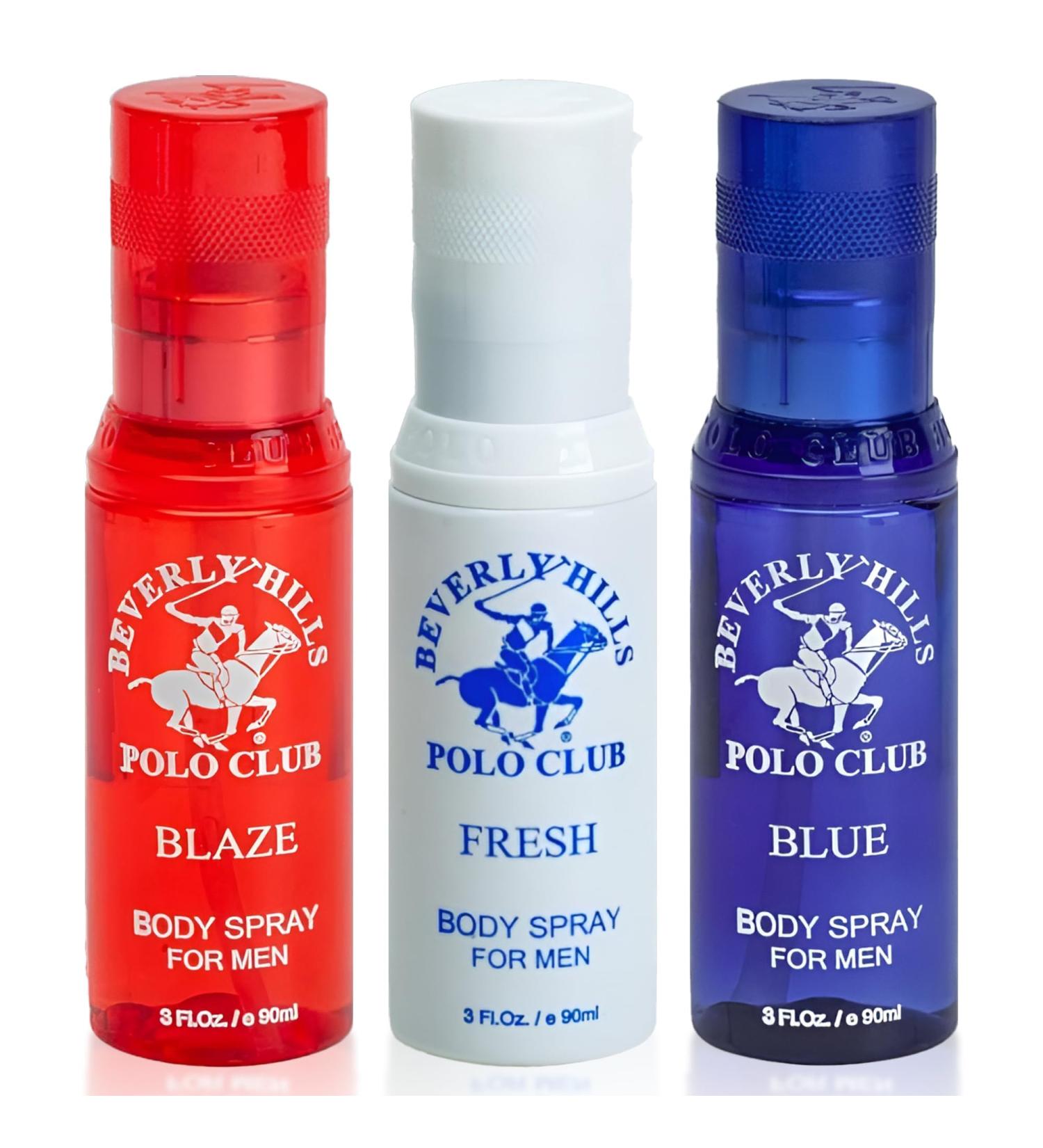 Beverly Hills Polo Club Men's Body Spray Collection Gift Set Featuring Luxury Designer Cologne Scents for Long Lasting Freshness BHPC 3 oz 3 Count (White) - Buy Online on GoSupps.com
