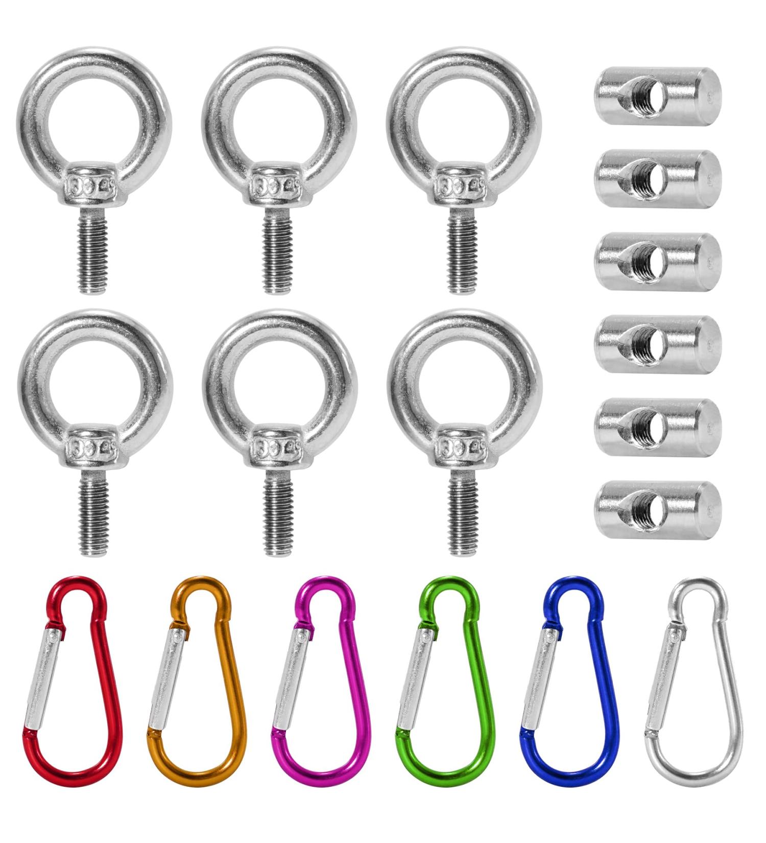 Buy 6-Piece Kederstopper Set - 6mm Keder Track Accessories with Stainless Steel Carabiners & Strips for Awnings Caravans & Campervans Mix Colors - Buy Online on GoSupps.com