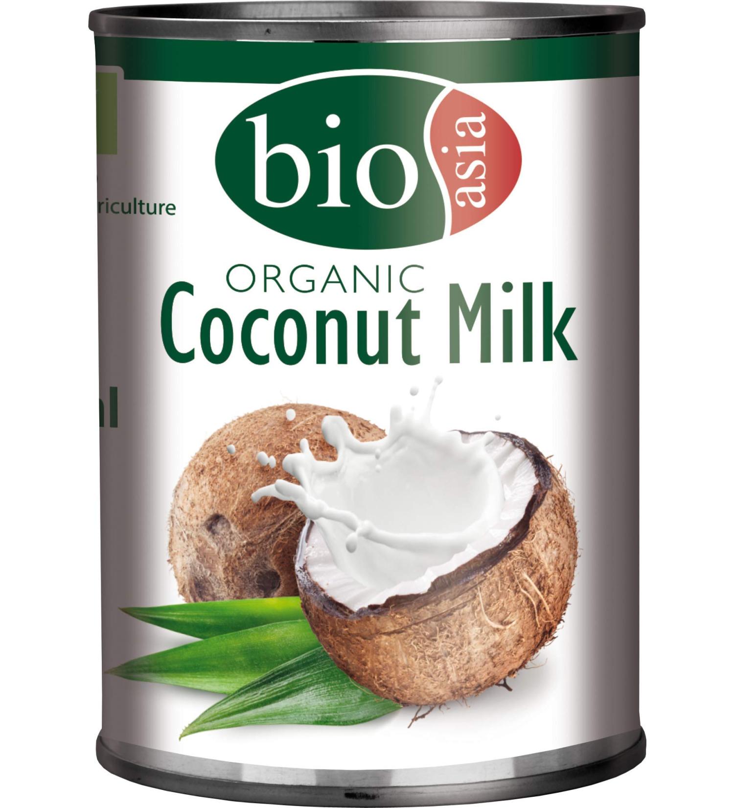 Buy Bioasia Organic Coconut Milk (18% Fat) - Vegan Gluten-Free Lactose-Free | Perfect for Cooking Baking Desserts & Cocktails (3 x 400 ml) - Buy Online on GoSupps.com