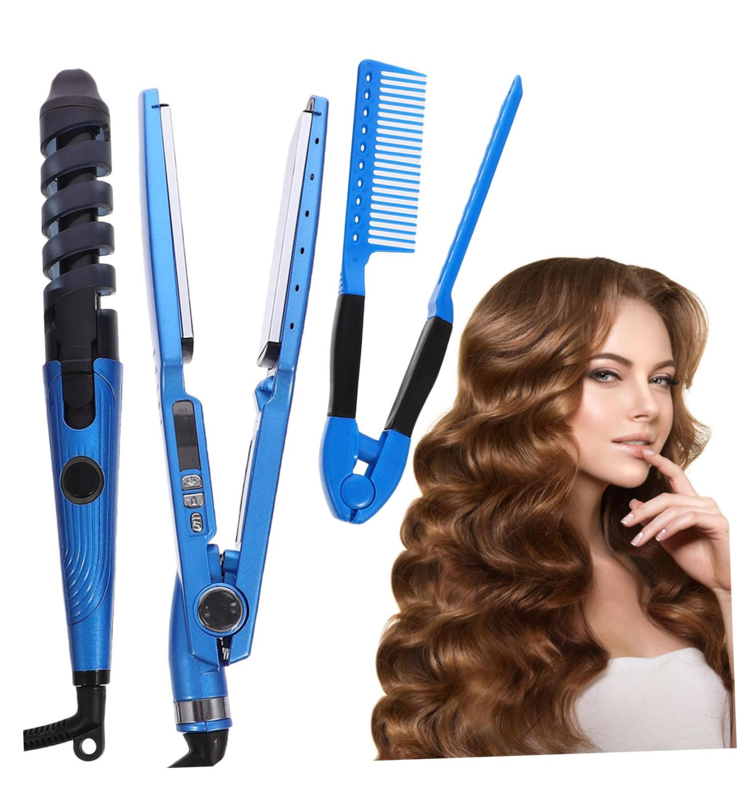 MUSISALY 1 Set Curling Iron Set Curling Wand Curler Comb Hair Rollers Plastic Hair Straightener Rubber - Buy Online on GoSupps.com
