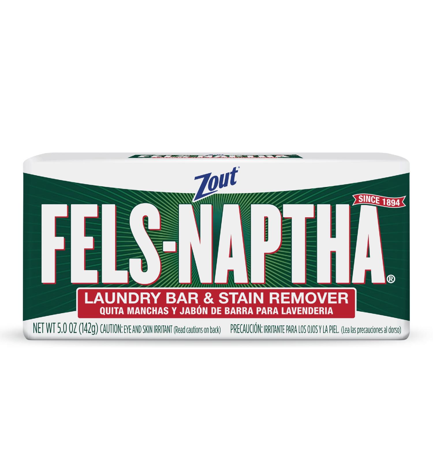 Zout Fels-Naptha Laundry Bar & Stain Remover - Tough Stain Removal 5 Ounces | International Shipping Available - Buy Online on GoSupps.com