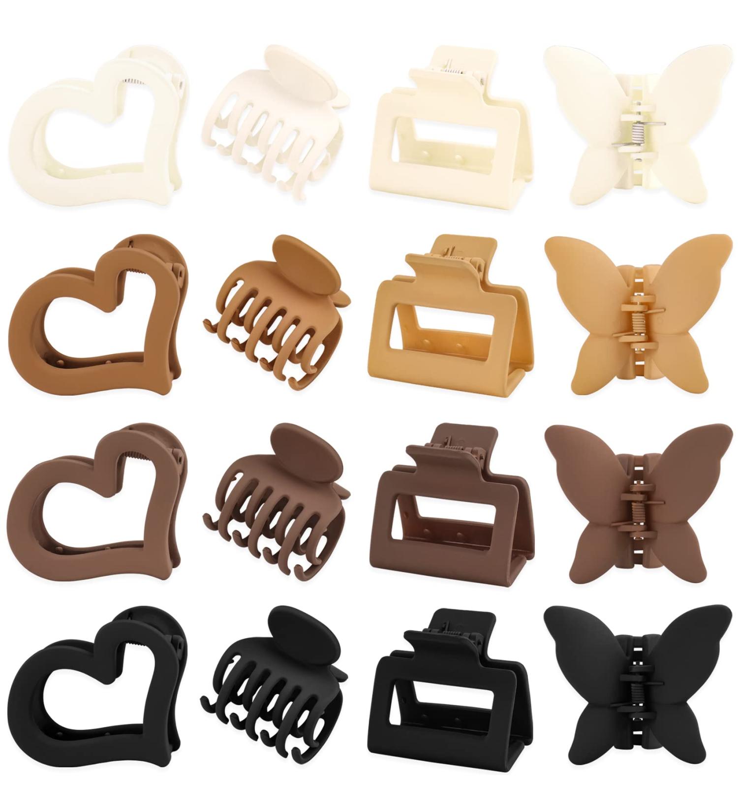Square Hair Claw Clips 16 Pack - Medium Size for Women - Nonslip Strong Hold Barrettes - Fashion Hair Accessories - Buy Online on GoSupps.com