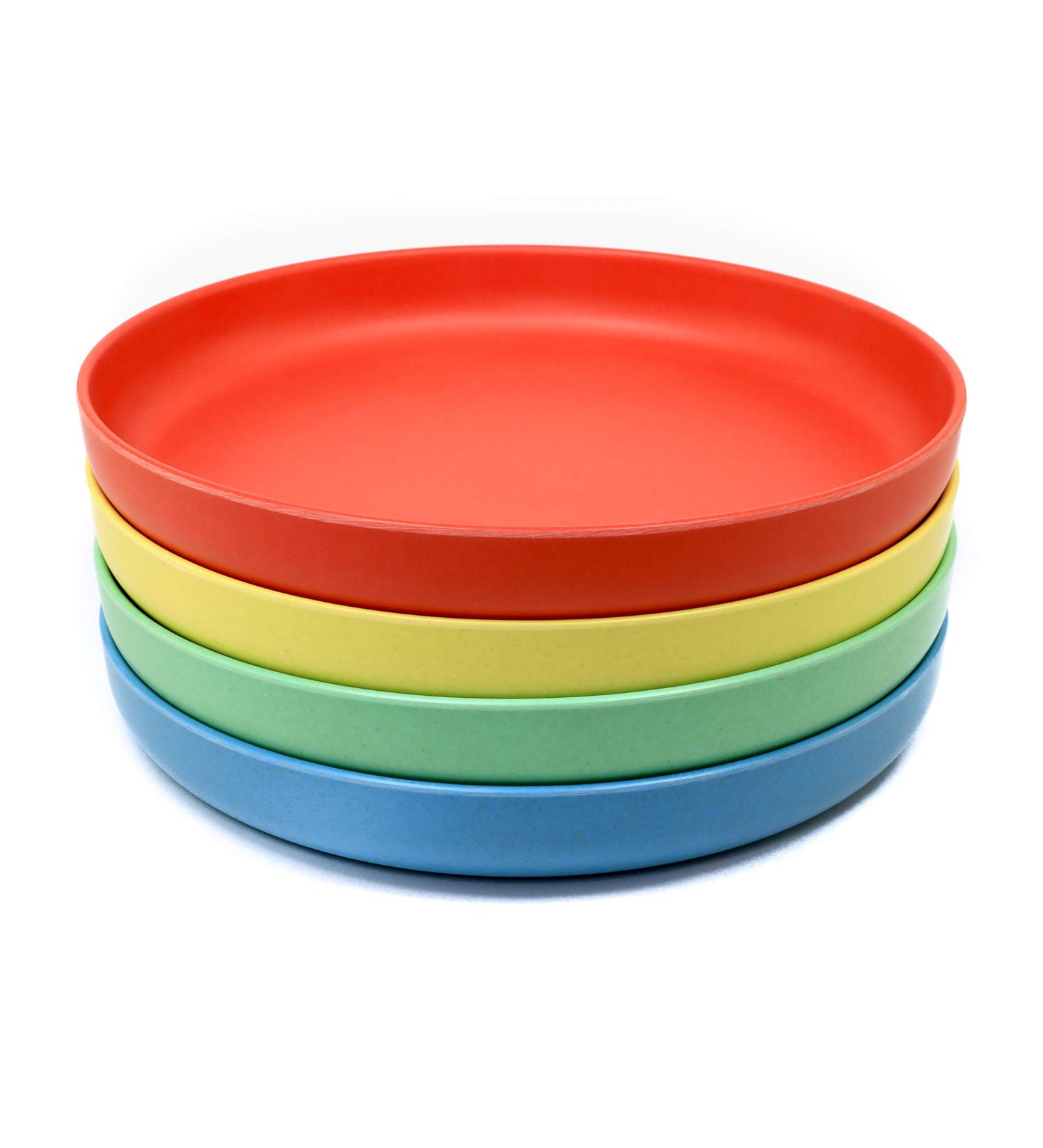Pomelo Bamboo Plates for Kids Toddlers and Children - Reusable Bamboo Kids Plates - BPA Free Child and Toddler Plates - Non-Toxic Bamboo Material - Eco-Friendly Biodegradable and Dishwasher Safe Raindow - Buy Online on GoSupps.com
