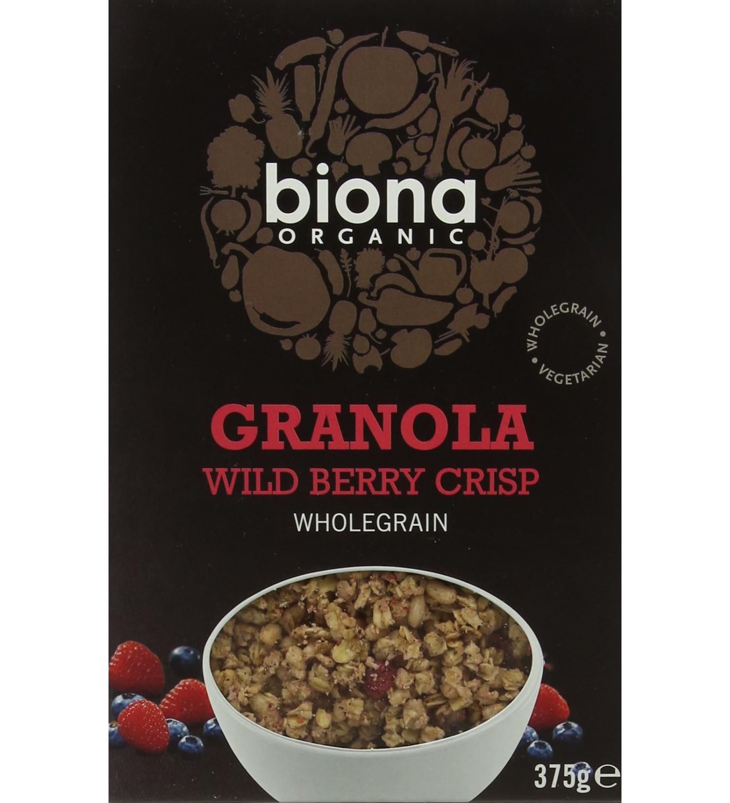 Biona Organic Granola Wild Berry Crisp 375g 1 - Buy Online on GoSupps.com