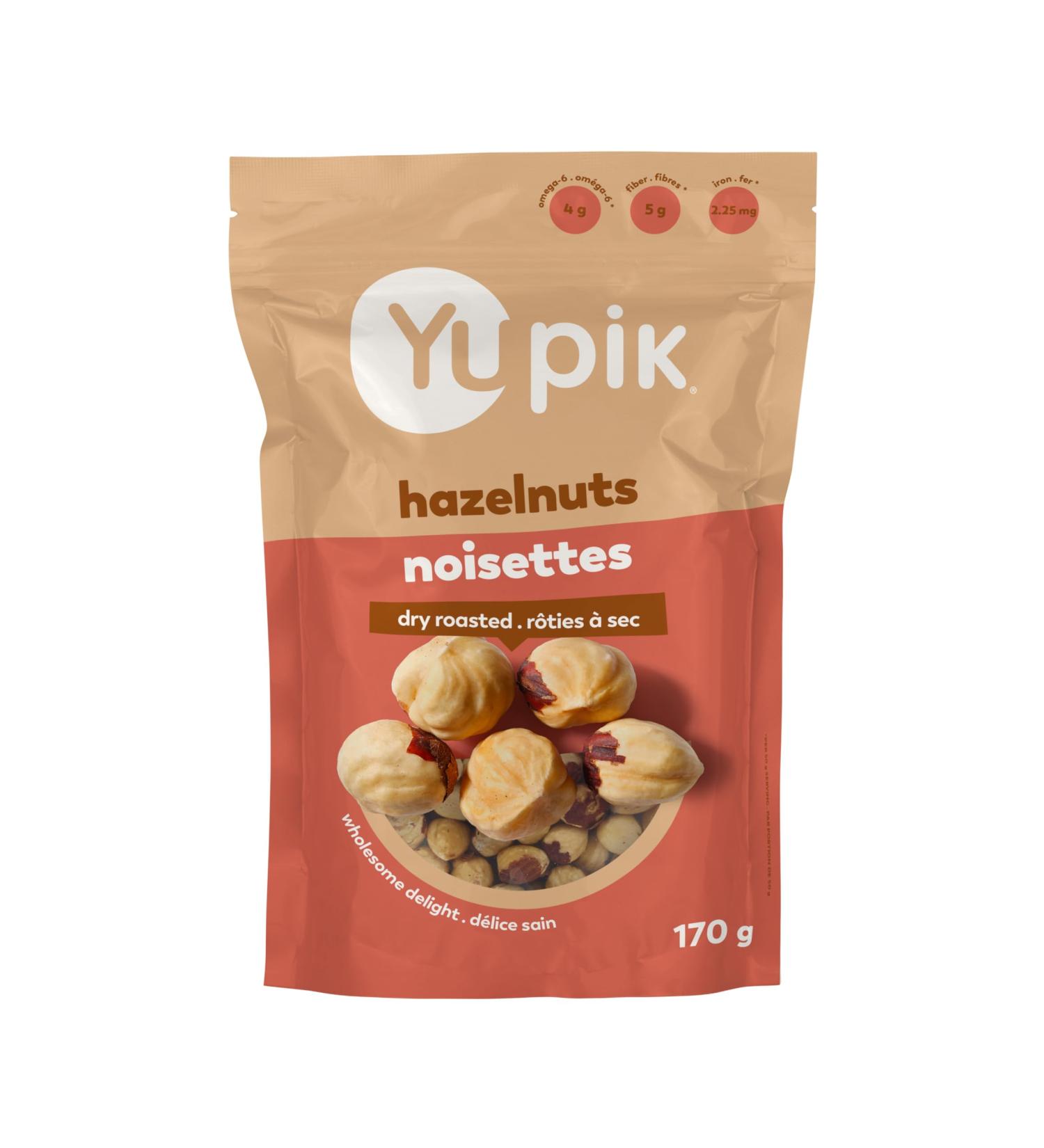 Yupik Dry Roasted Hazelnuts 170 g Gluten-Free Kosher Crunchy Hazelnuts Filberts Oil-Free Unsalted Nuts Healthy Snacks - Buy Online on GoSupps.com
