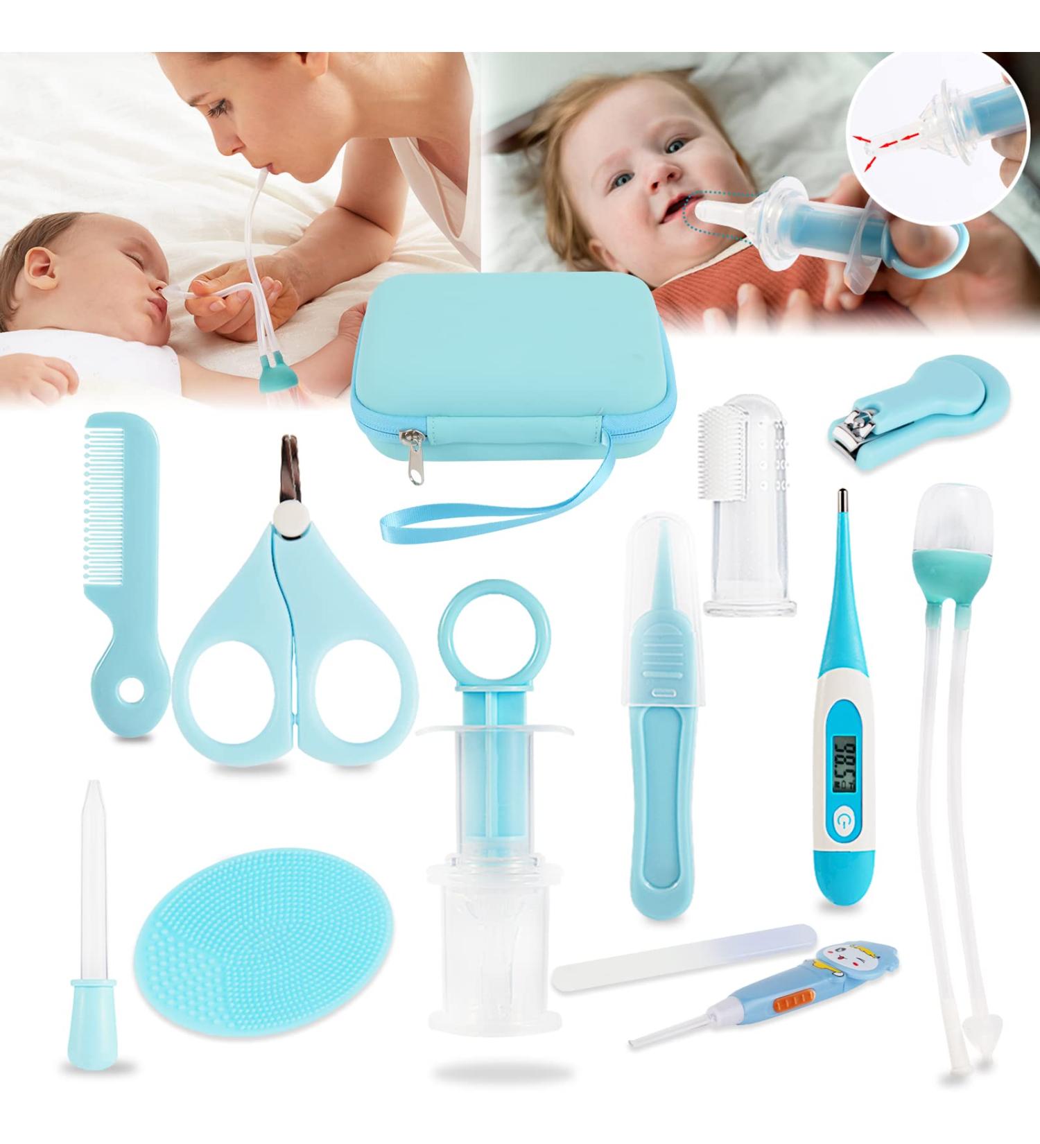 Baby Nail Kit Thermometer | Essential Newborn Baby Grooming & Healthcare Kit in Blue - Buy Online on GoSupps.com