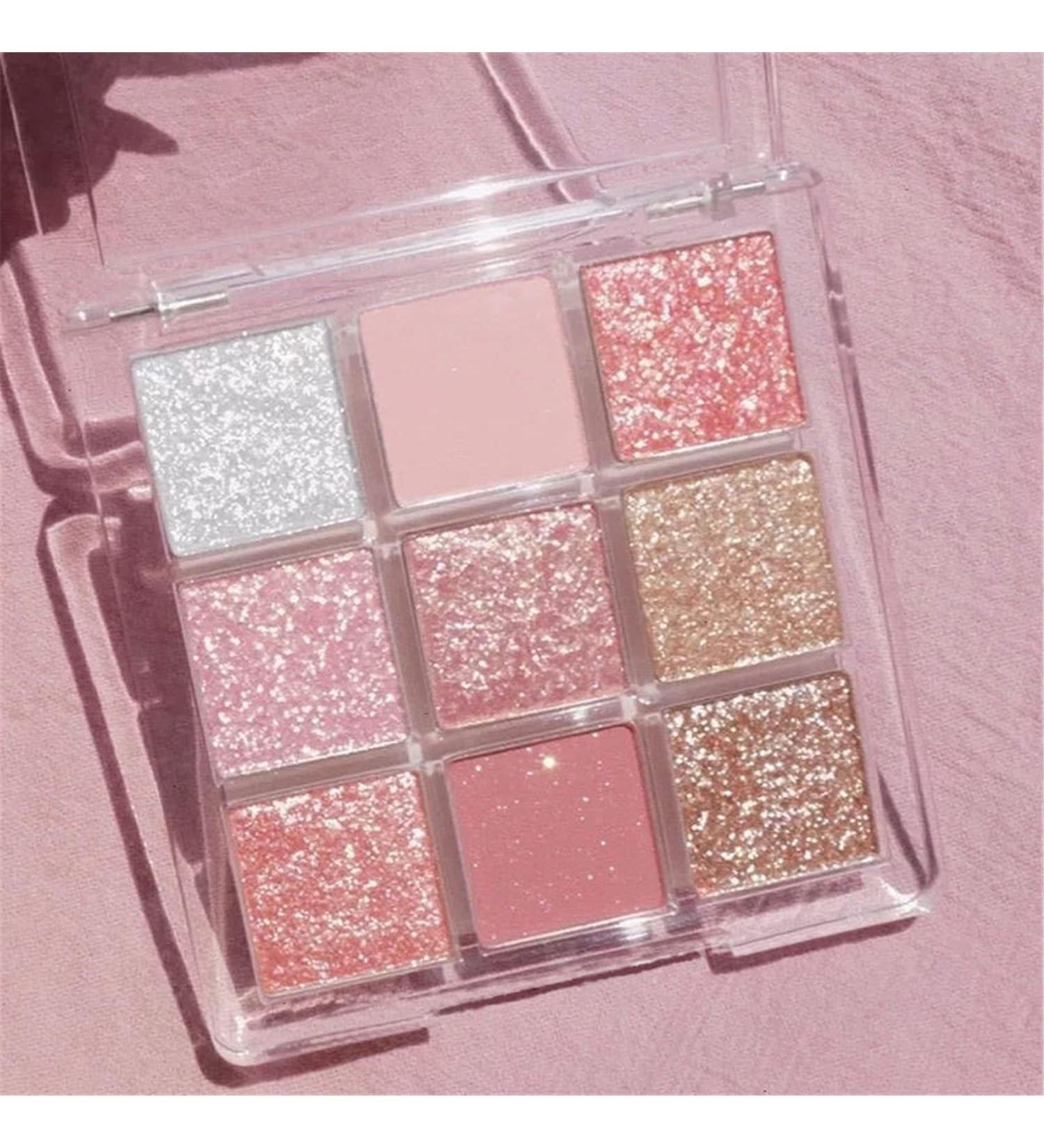 Lovelycat 9 Colors Glitter Eyeshadow Makeup Palette Matte High Pigmented Colorful Creamy Texture Eye Shadow Powder Natural Waterproof Long Lasting Eyeshadow Powder Cosmetics (pink) - Buy Online on GoSupps.com