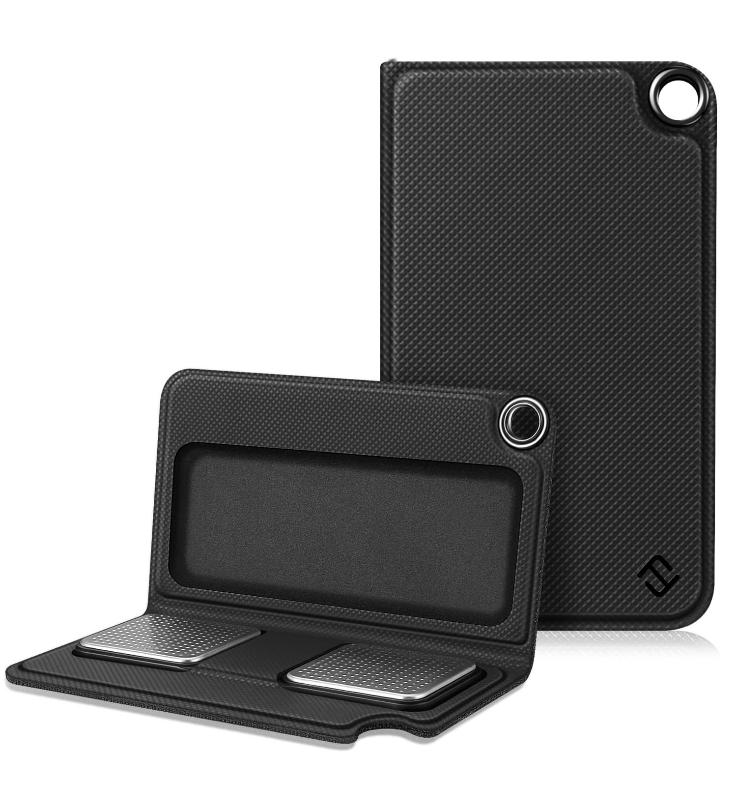 Fintie Protective Cover for Alivecor Kardia Mobile | Premium PU Leather Case with Magnetic Lock & Key Holder | EKG Heart Monitor Accessory - Black - Buy Online on GoSupps.com