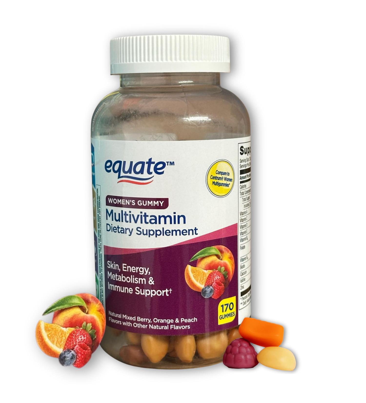 FUSION SHOP STORE Smart choices meaningful life! Multivitamin Gummies Mixed Berry Orange & Peach Flavors for Women- for Skin 170 Count (Pack of 1) - Buy Online on GoSupps.com