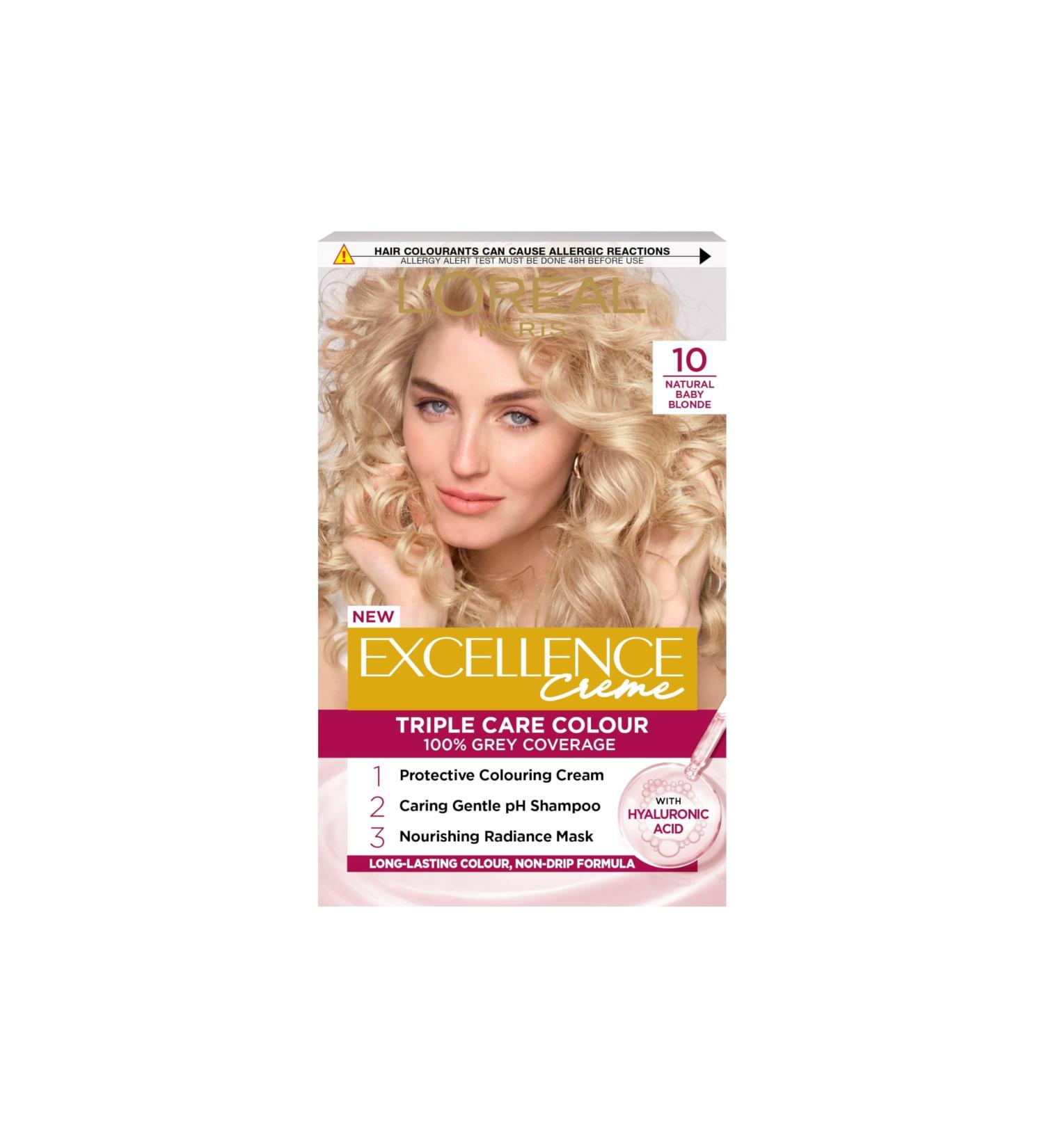 L'Oreal Excellence - Permanent blonde coloring n 10 Natural Baby Blonde - Buy Online on GoSupps.com
