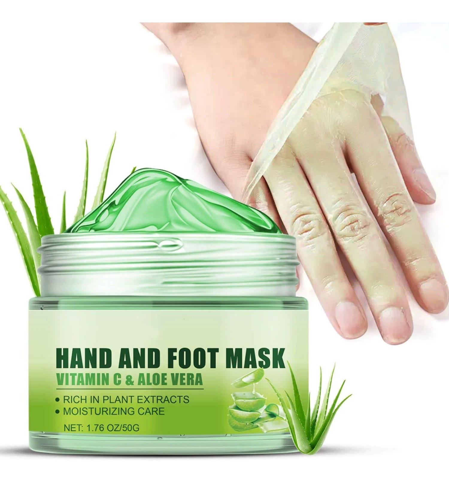 Masque exfoliant l'aloe vera et la vitamine C pour les mains et les pieds masque de cire d coller pour talons secs et craquel s limine les peaux mortes gel exfoliant et hydratant apaise et - Buy Online on GoSupps.com