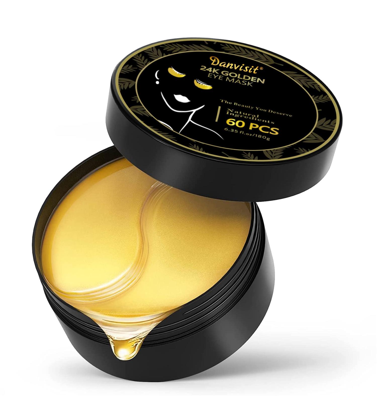 60 Pcs 24K Gold Under Eye Patches - Anti-Aging Hydrogel Masks for Dark Circles & Puffiness - Buy Online on GoSupps.com