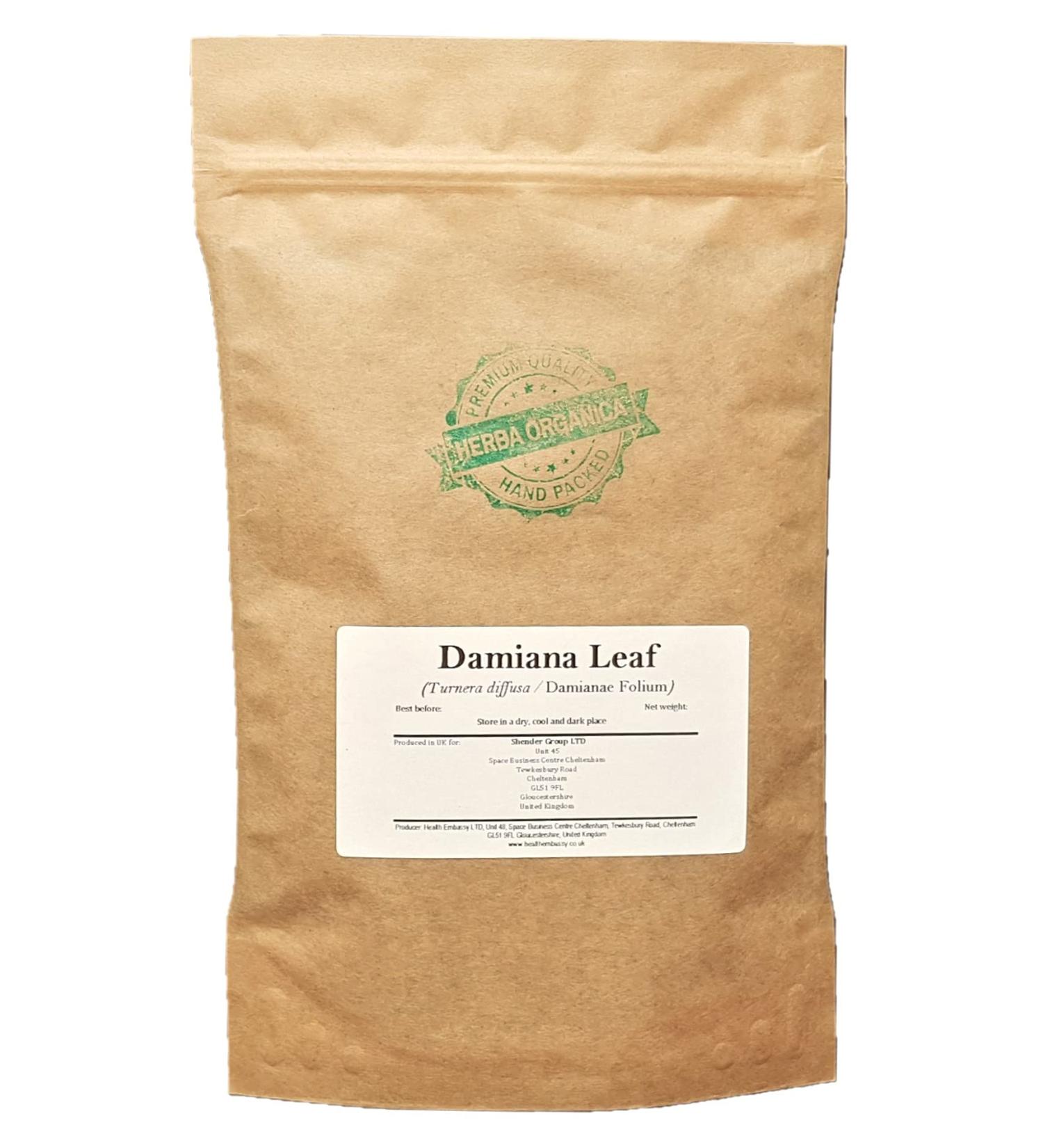 Herba Organica - Damiana Leaf Herbal Tea - Turnera diffusa - Feuilles de Damiana Tisane (50g) - Buy Online on GoSupps.com