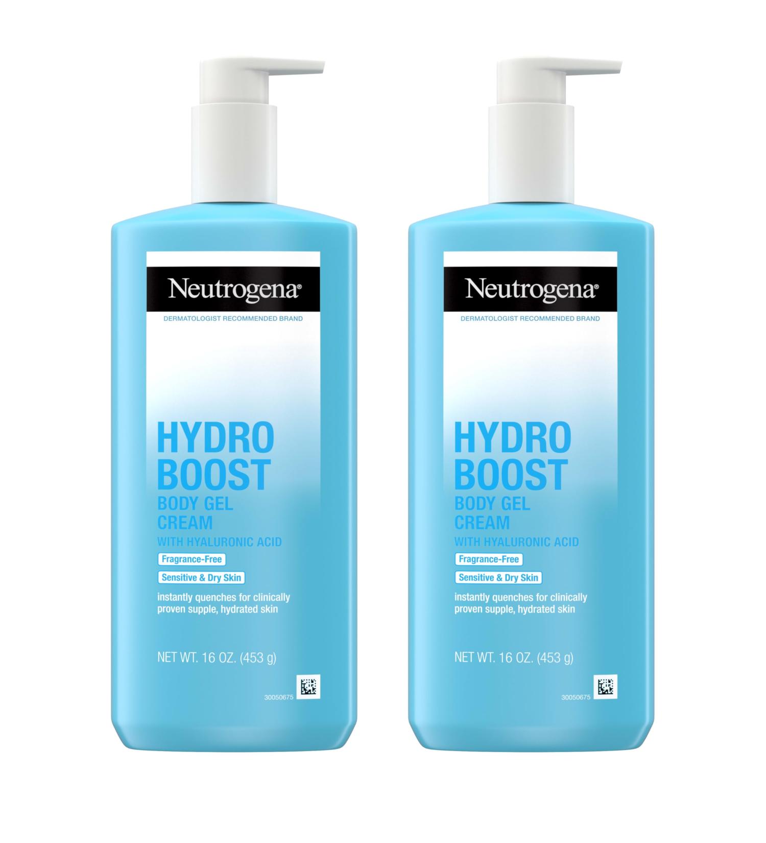 Neutrogena Hydro Boost Body Gel Cream Hydrating Body Lotion with Hyaluronic Acid for Sensitive Skin Fragrance-Free Hyaluronic Acid Moisturizer 16 oz 2 Pack 16 Ounce (Pack of 2) - Buy Online on GoSupps.com