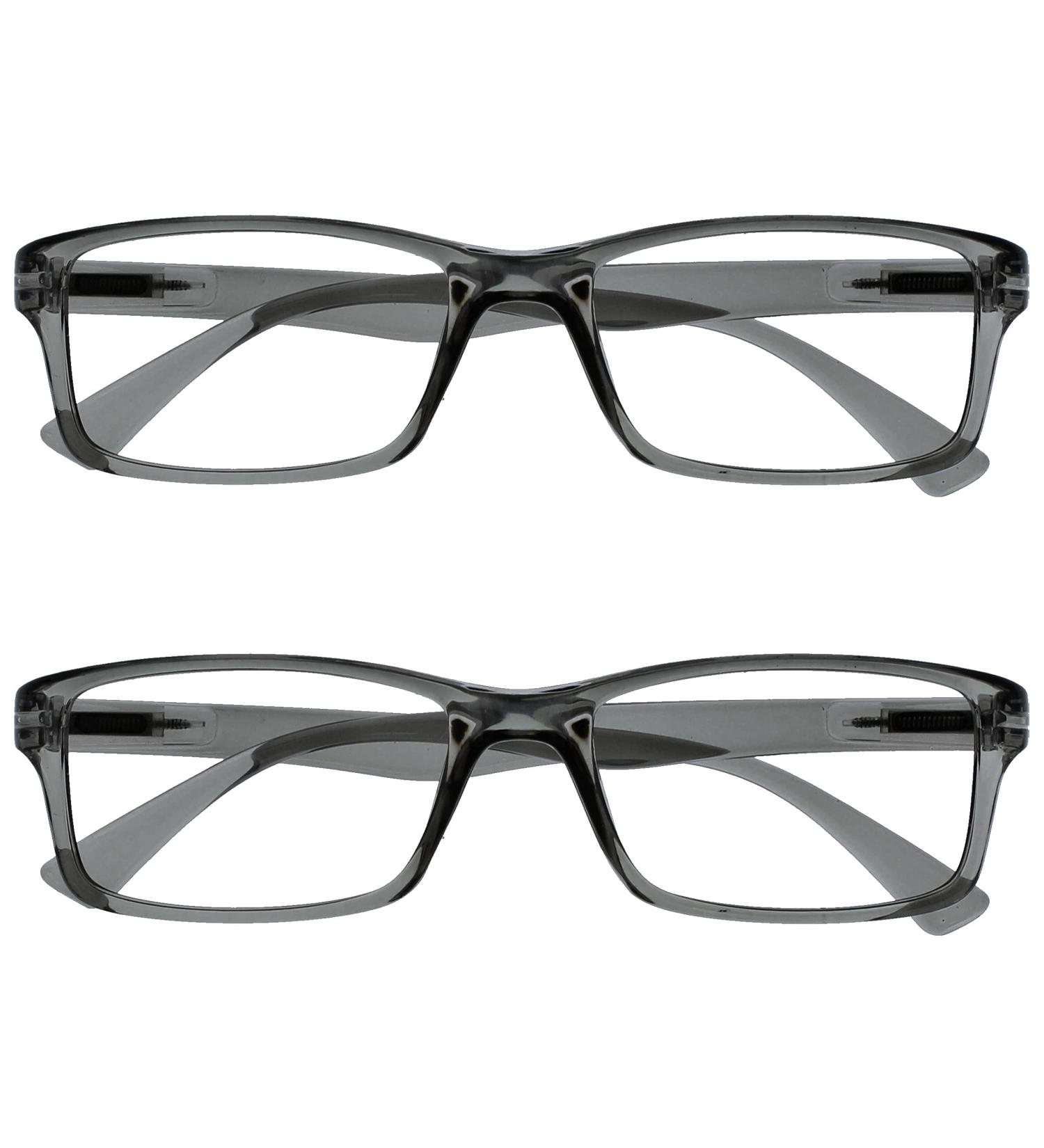 Opulize Unisex PEP Reading Glasses - Pack of 3 +2.50 Diopters Grey | Stylish & Comfortable Eyewear for All - Buy Online on GoSupps.com