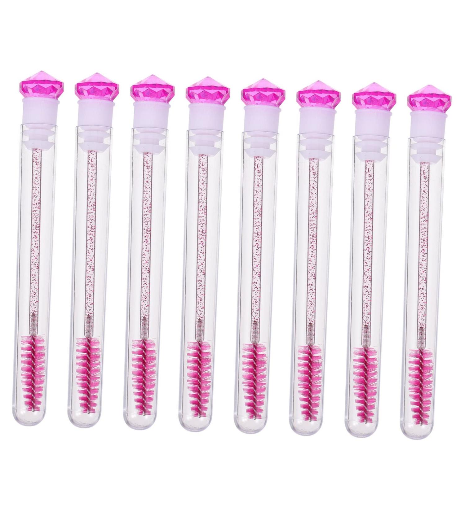 FOMIYES 8pcs Diamond Mascara Brush Disposable Eyelash Brush Eye Foundation Brush Lash Brow Comb Modify Spool 11.7x1.1cm Rosy - Buy Online on GoSupps.com
