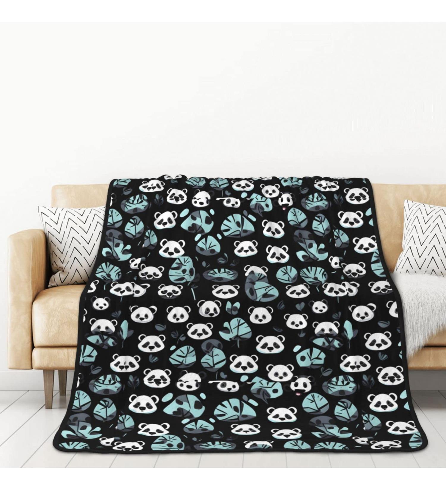 Double-Sided Flannel Panda Blanket - Warm & Comfortable Surviving Essential for Car Bed & Naps - Perfect for Adults - Buy Online on GoSupps.com