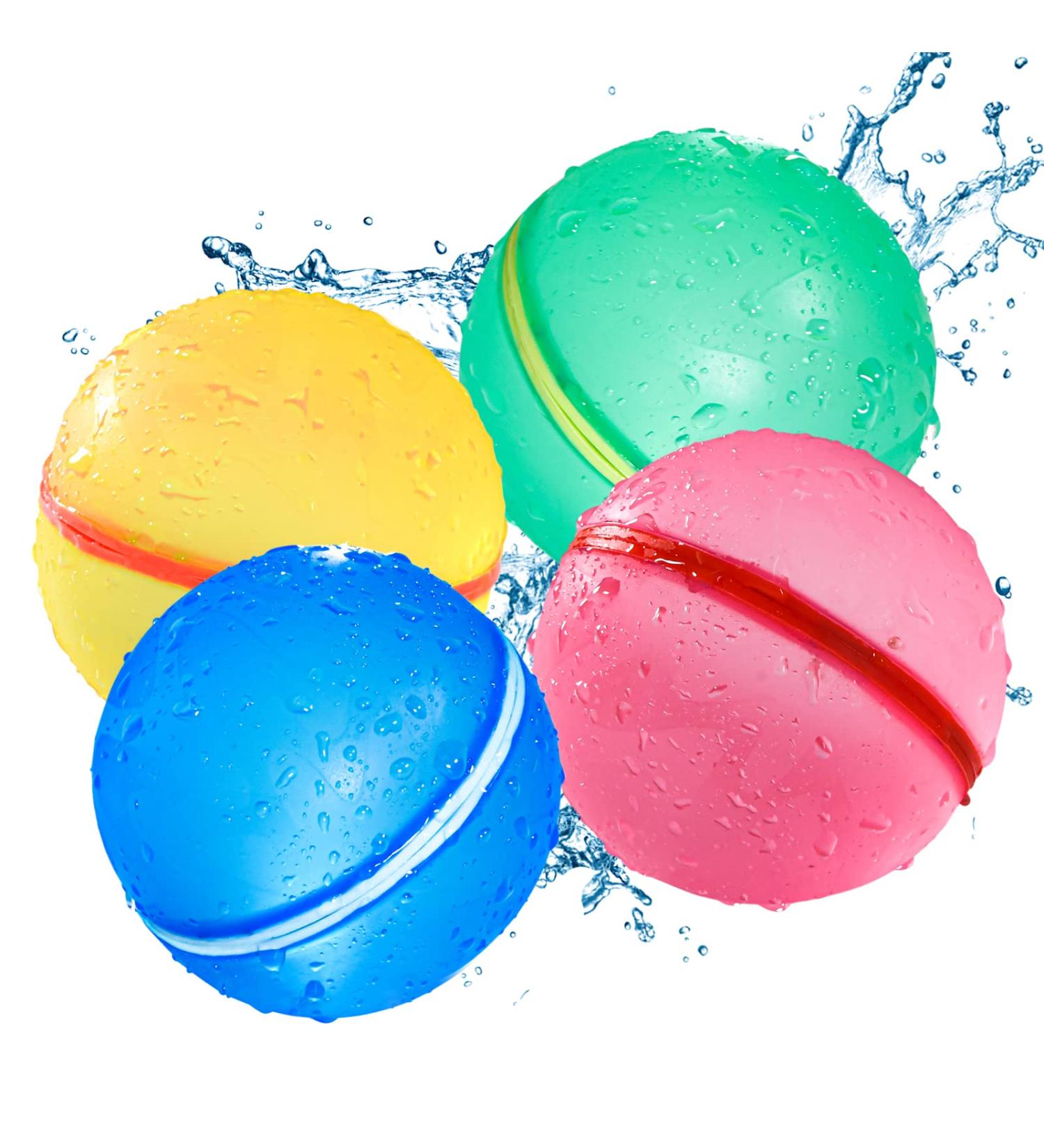 SOPPYCID Tonoviviy Water Bomb Balloons - Reusable Refillable Magnetic Balloons for Kids & Adults | Summer Pool Party & Outdoor Toy (4PCS) - Buy Online on GoSupps.com
