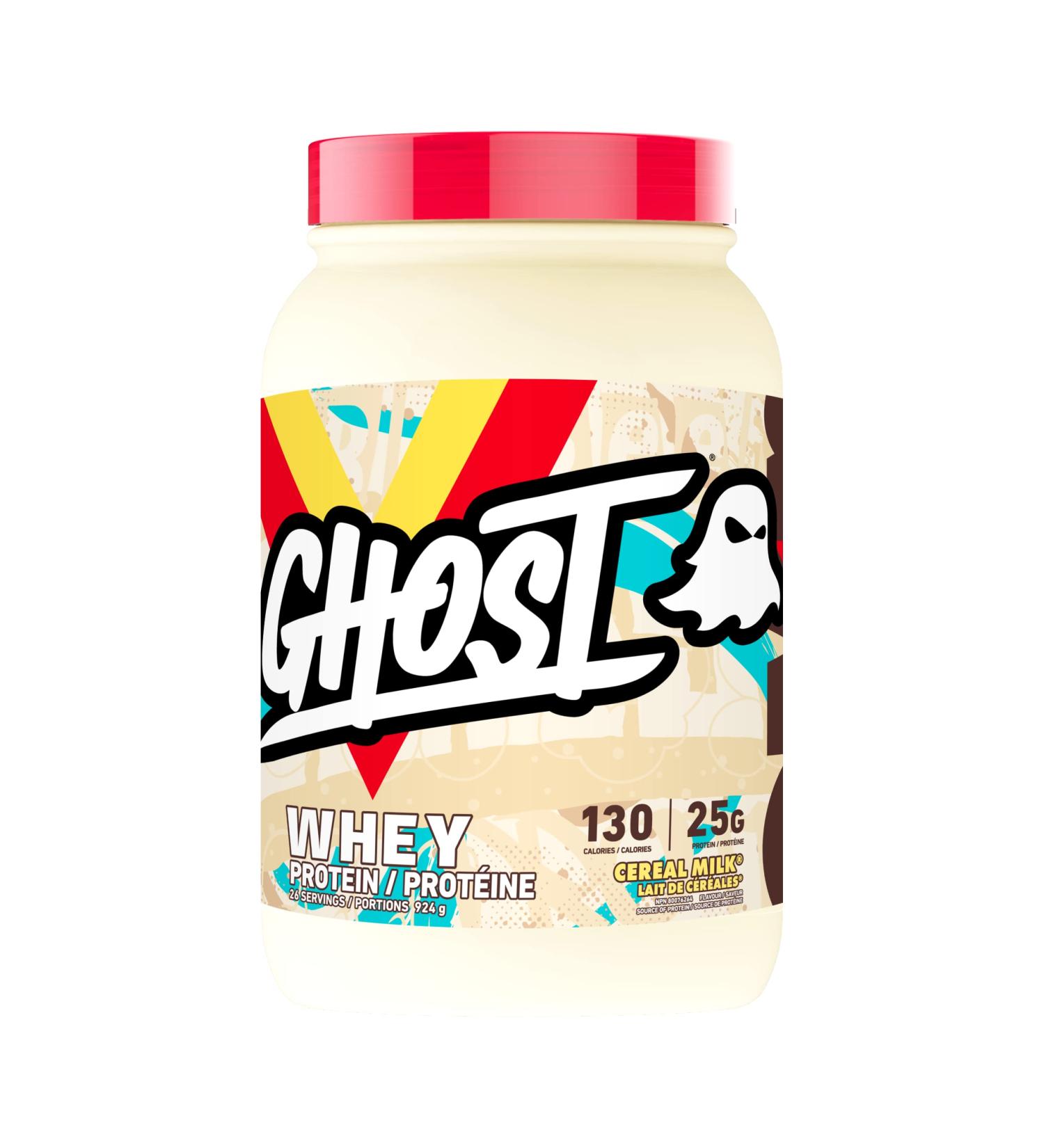 GHOST WHEY Protein Powder - 2lb 25g of Protein - Whey Protein Blend - Post Workout Fitness & Nutrition Shakes Smoothies Baking & Cooking (Cereal Milk) - Buy Online on GoSupps.com