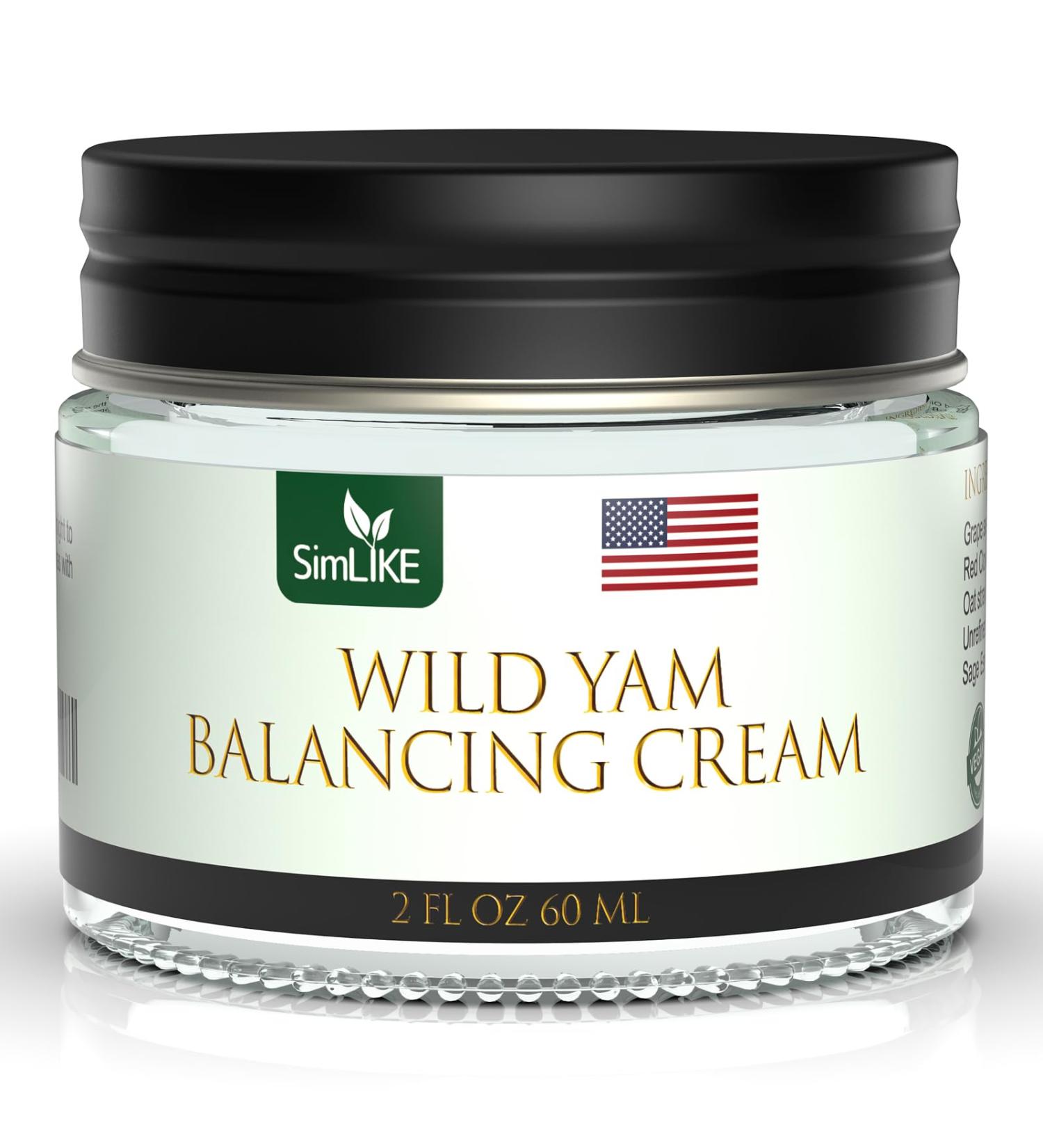 Wild Yam Balancing Cream for Menopause Relief & Menstrual Support Alleviate Hot Flashes & Night Sweats - 2 FL OZ (60 ML - Buy Online on GoSupps.com