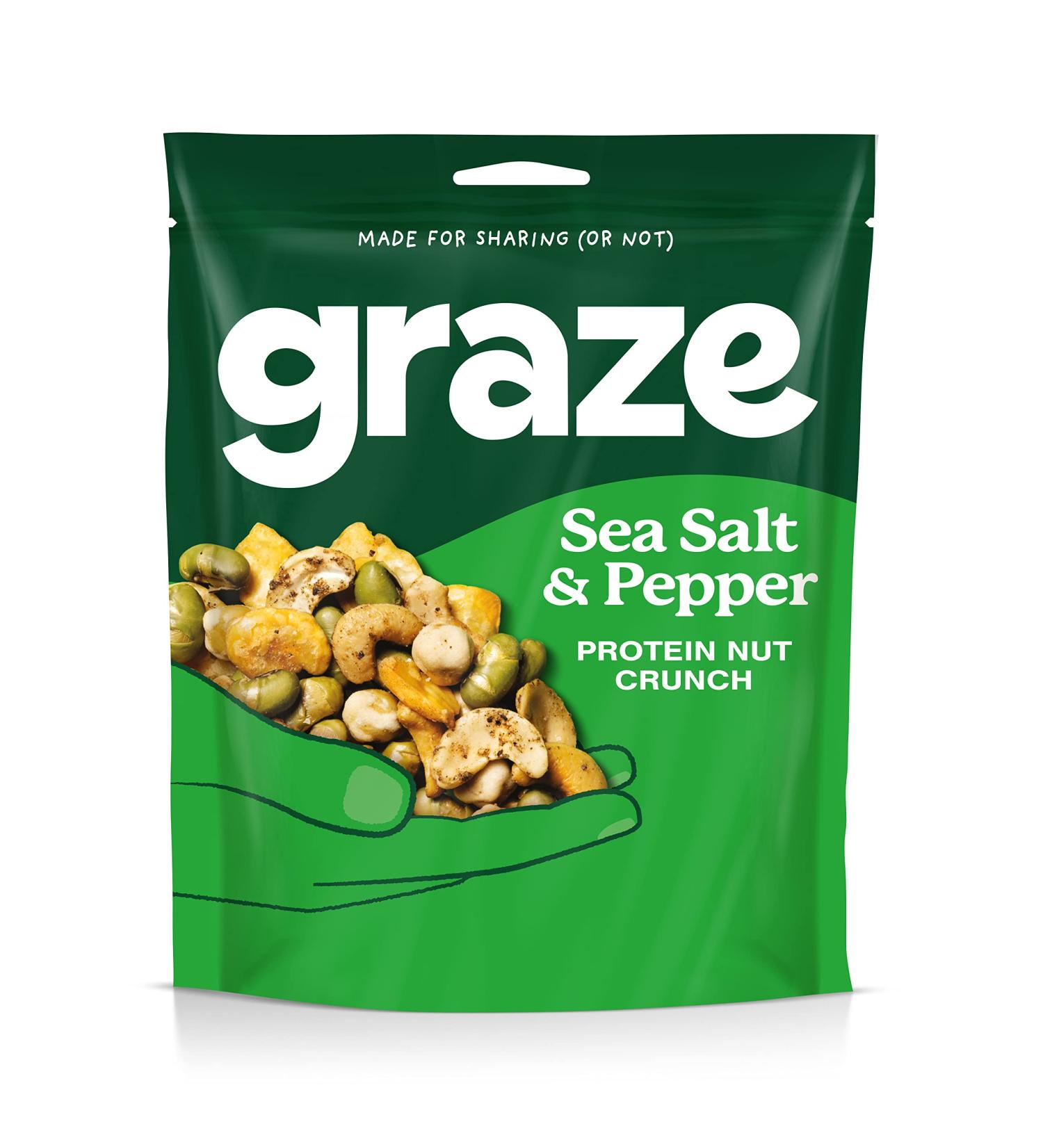 Graze - Protein Salt & Pepper Sharing Mixed Nuts Snack 100g - Buy Online on GoSupps.com