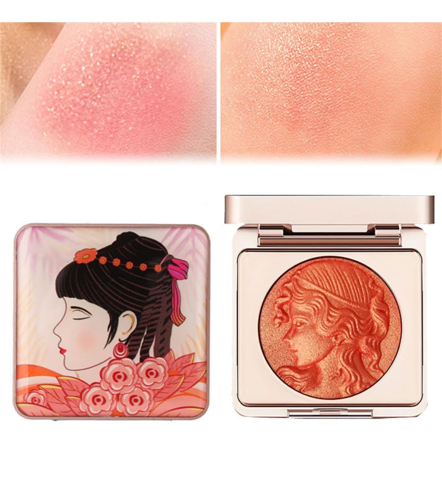 Matte Face Powder Blush Palette Embossed Smooth Powder Blush Palette For Cheeks Long Lasting Blush for Cheeks Powder Blush for All Skins (orange) - Buy Online on GoSupps.com