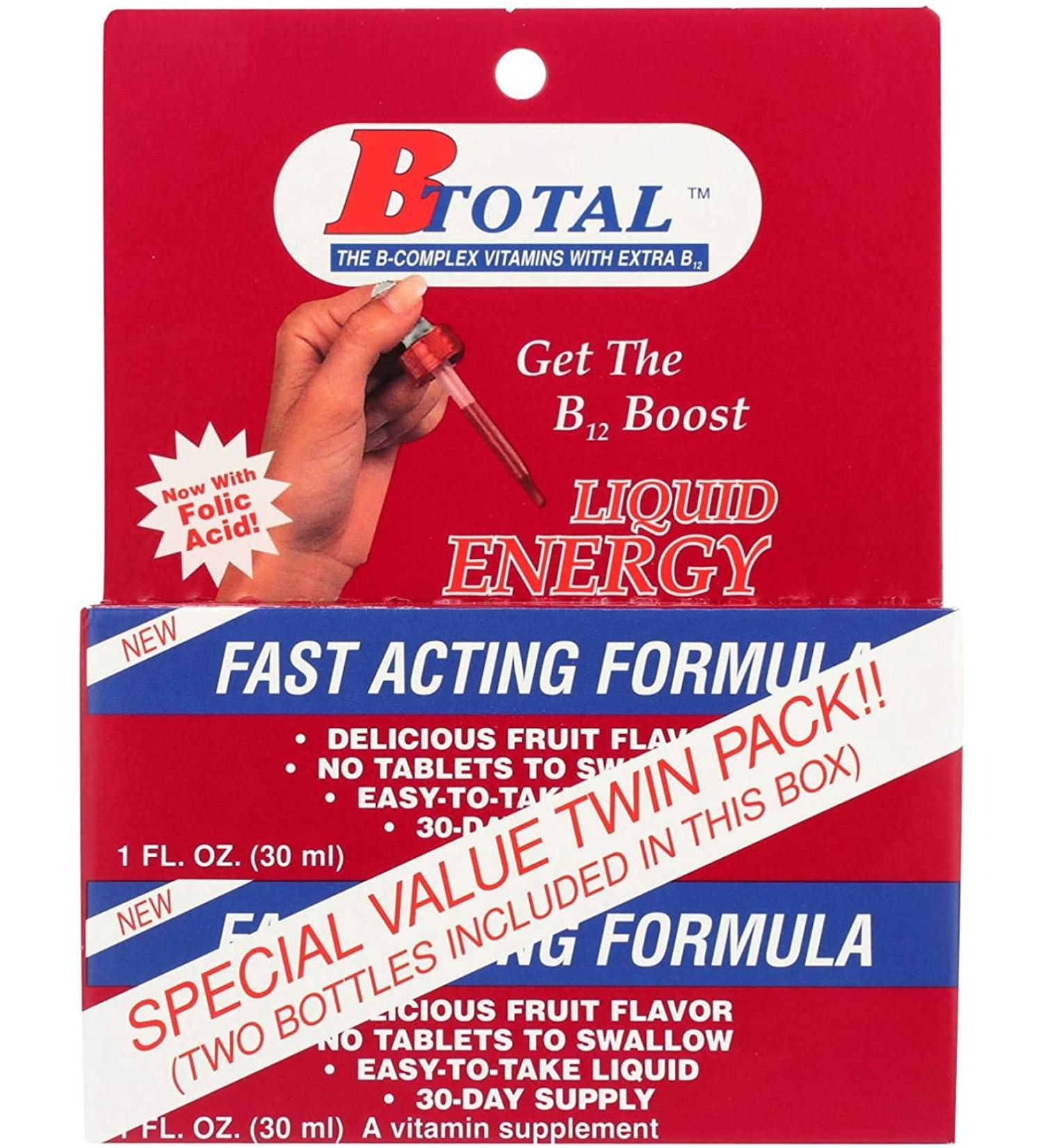 B-Total Twin Pack Sublingual Products - 2 fl oz | Fast-absorbing and Convenient - Buy Online on GoSupps.com