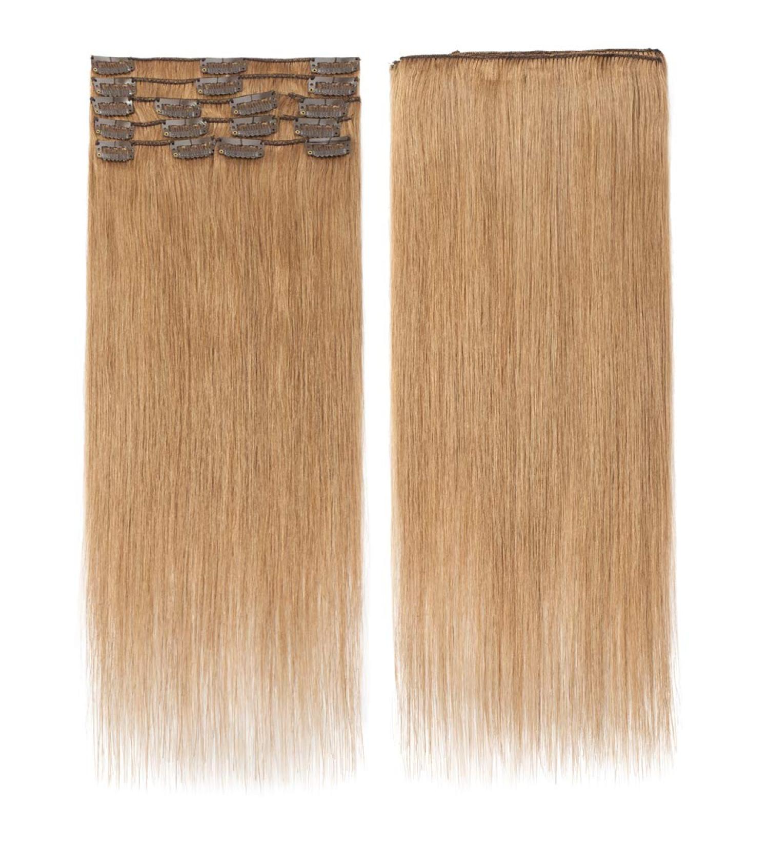 100% Remy Human Hair Clip-In Extensions | 80g 33cm Chestnut Brown (#8) - Premium Quality for Effortless Volume - Buy Online on GoSupps.com