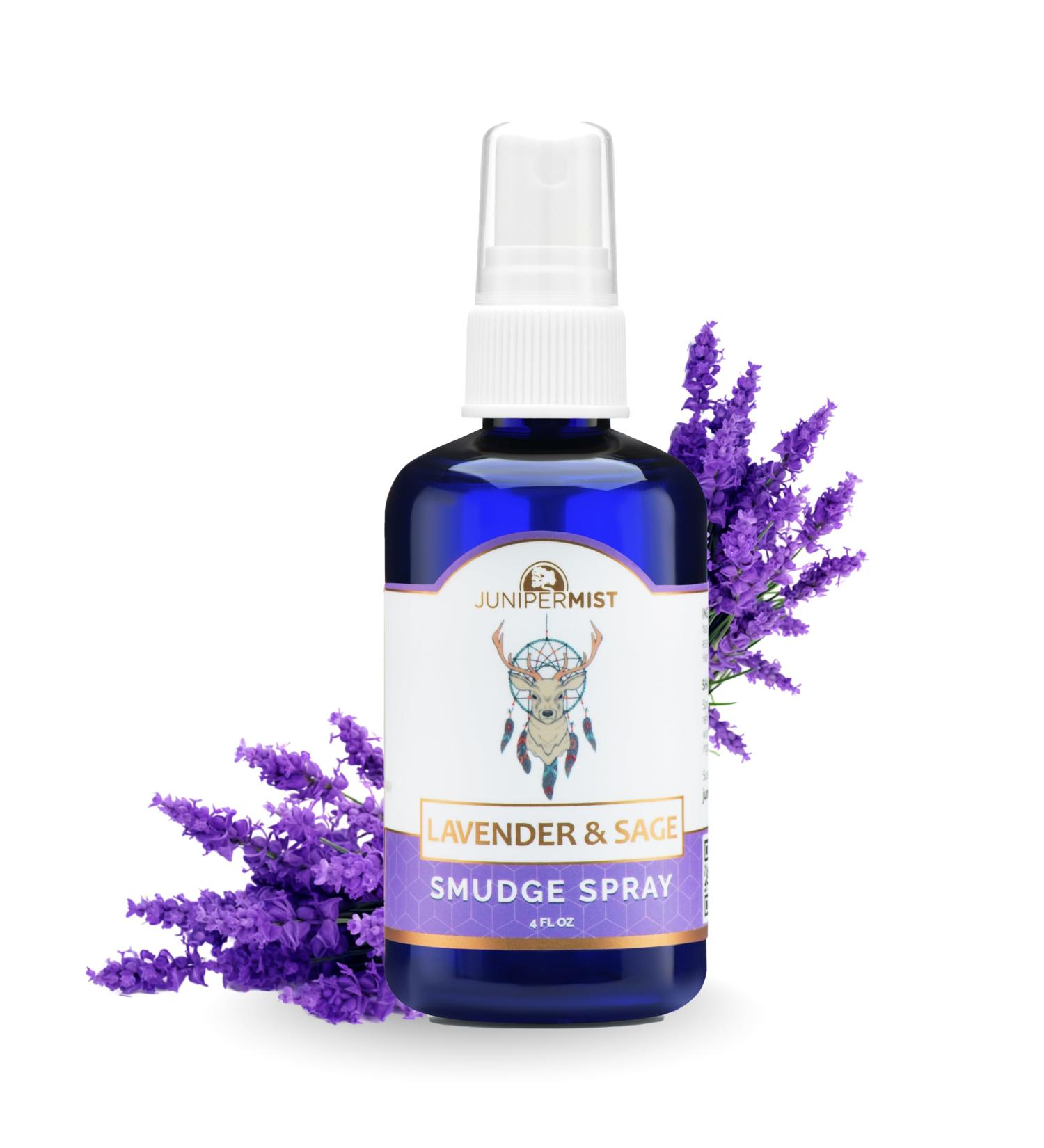 Lavender and Sage Smudge Spray (4oz) Calm & Clear - Smudge Mist for Cleansing Negative Energy Smokeless Sage Water Spiritual Room Spray USA Made Lavender & Sage - Buy Online on GoSupps.com