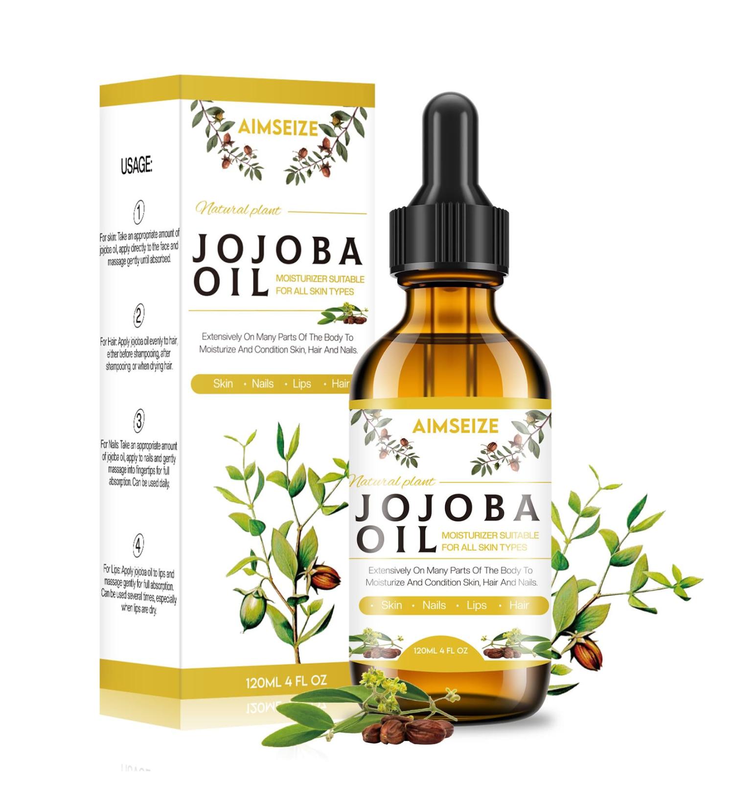100% Pure Cold Pressed Jojoba Oil - Natural Moisturizing Oil for Face Hair Skin & Nails | Global Shipping Available - Buy Online on GoSupps.com
