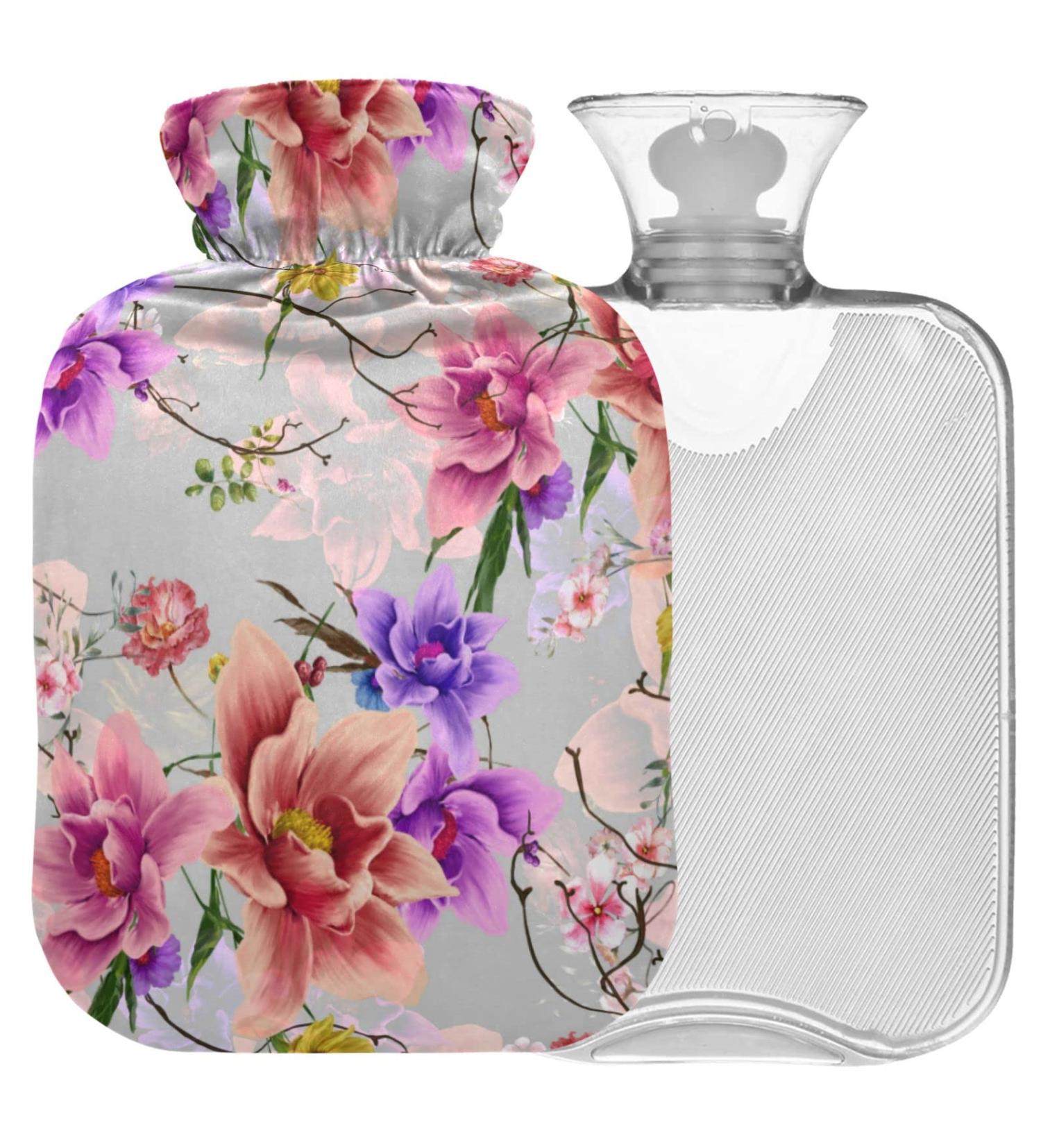 Buy Naanle Vintage Summer Flowers Hot Water Bottle - 1L Heat Therapy for Back Pain Relief & Hand/Foot Warmer - International Shipping Available - Buy Online on GoSupps.com