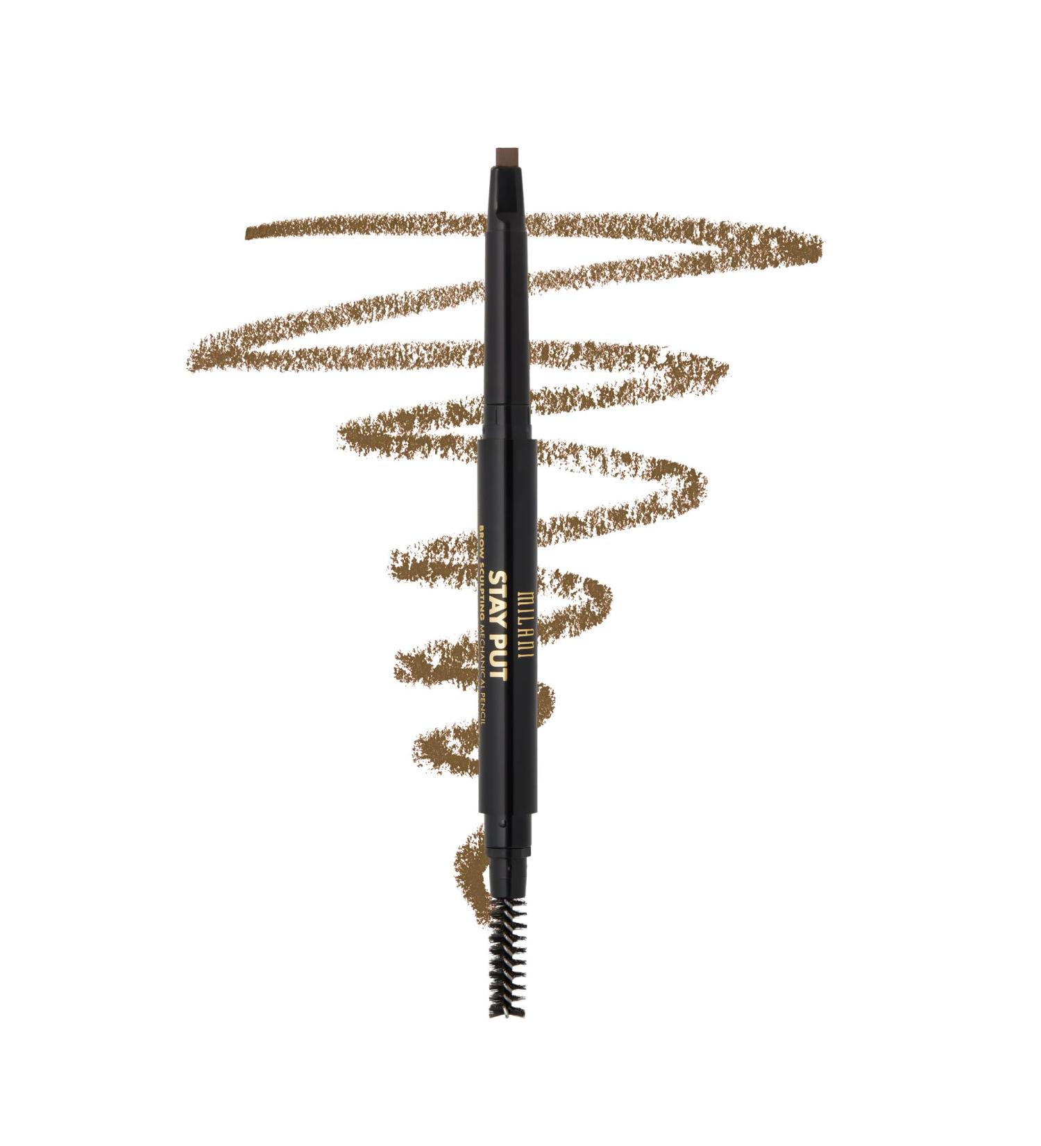 Milani Stay Put Brow Sculpting Pencil - Medium Brown | Cruelty-Free Long-Lasting Eyebrow Definition | International Shipping Available - Buy Online on GoSupps.com