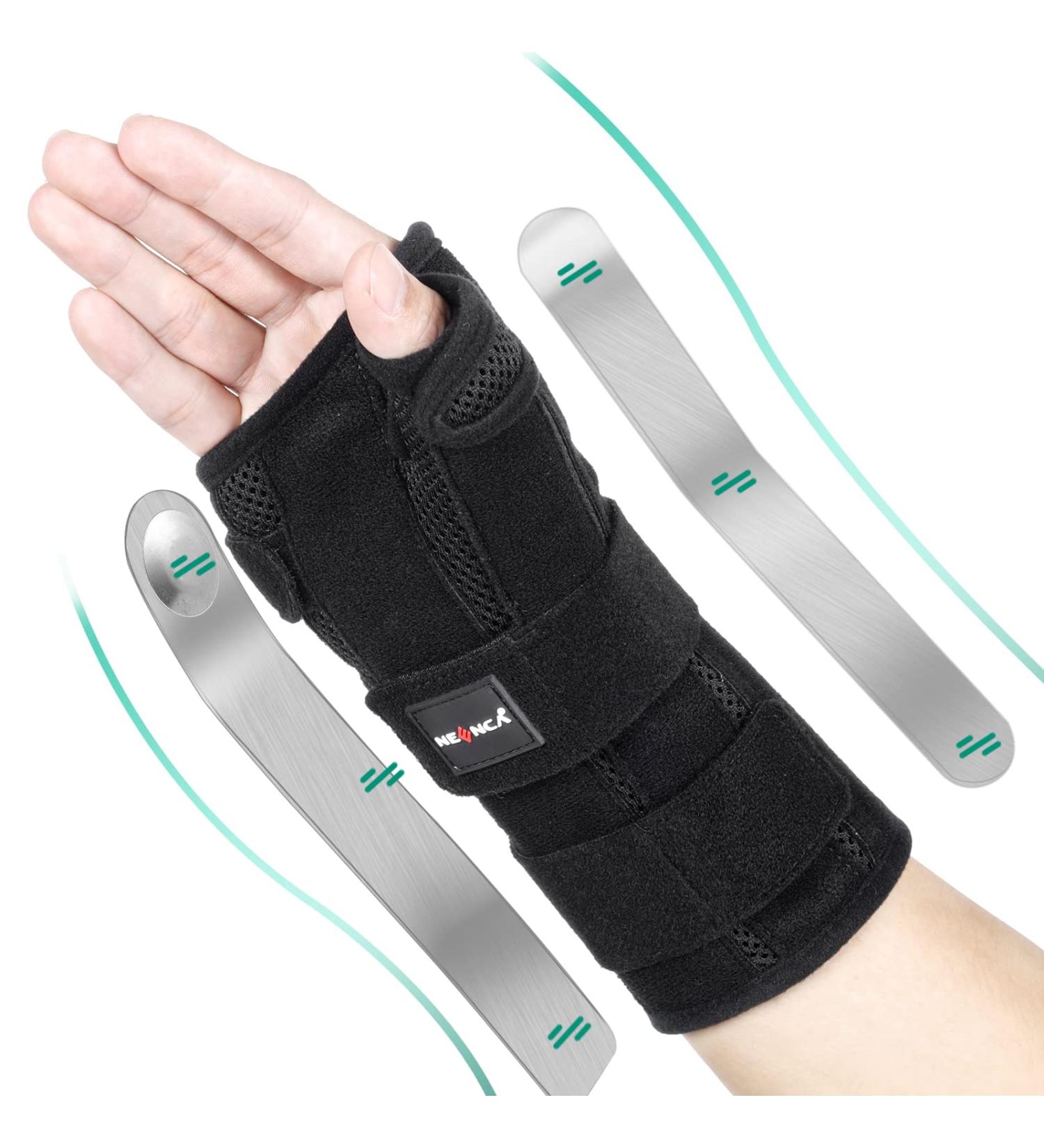 NEENCA Wrist Support Brace Adjustable Night Sleep Hand Support Brace with Splints Palm Wrist Orthopedic Brace with Thumb - Professional for Carpal Tunnel Relieve and Treat Wrist Pain or Injuries Left Hand S/M/L - Buy Online on GoSupps.com