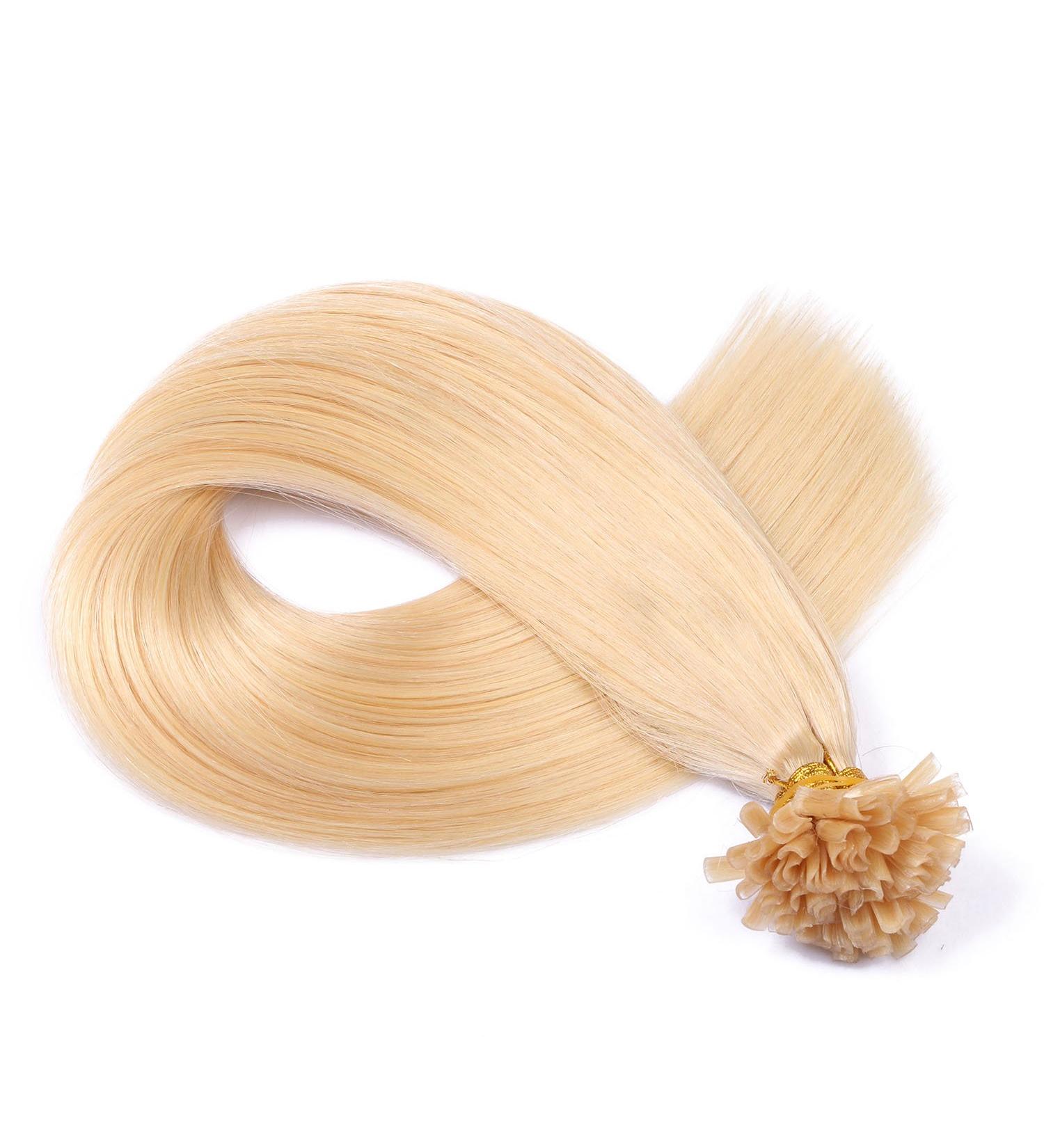 Keratin Bonding 100% Remy Real Hair Extensions - #613 Clisure Light Blonde - 50 Strands - 70cm U-Tip - Premium Quality by Novon Hair - Buy Online on GoSupps.com