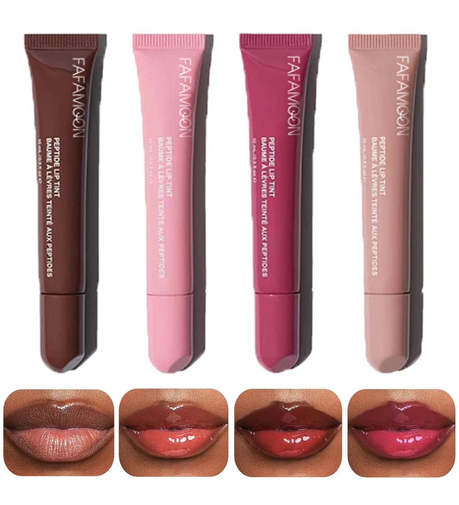Sitovely Glossy Plumping Lip Gloss Voluminous Lip Balm Nude Colors Lipstick Glossy Plumping Peptide Lip Gloss Lip Butter Balm High-Shine Nude Colors Lip Glow Oil (Pink M) - Buy Online on GoSupps.com