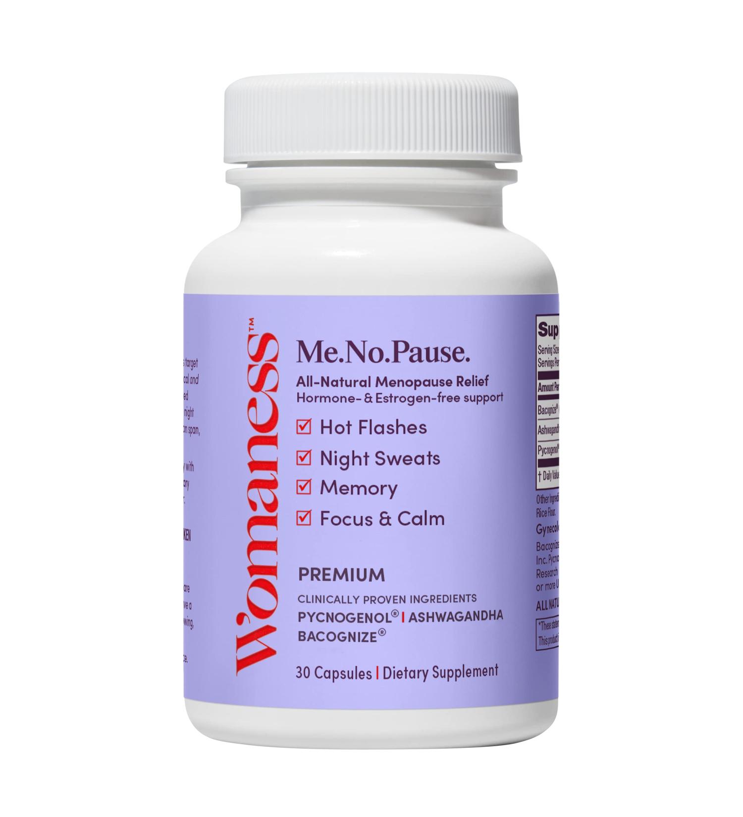 Menopause Support Supplement for Women - Relieve Hot Flashes, Night Sweats, Vaginal Dryness, Memory & Mood - Hormone & Estrogen-Free - 30 Capsules - Buy Online on GoSupps.com