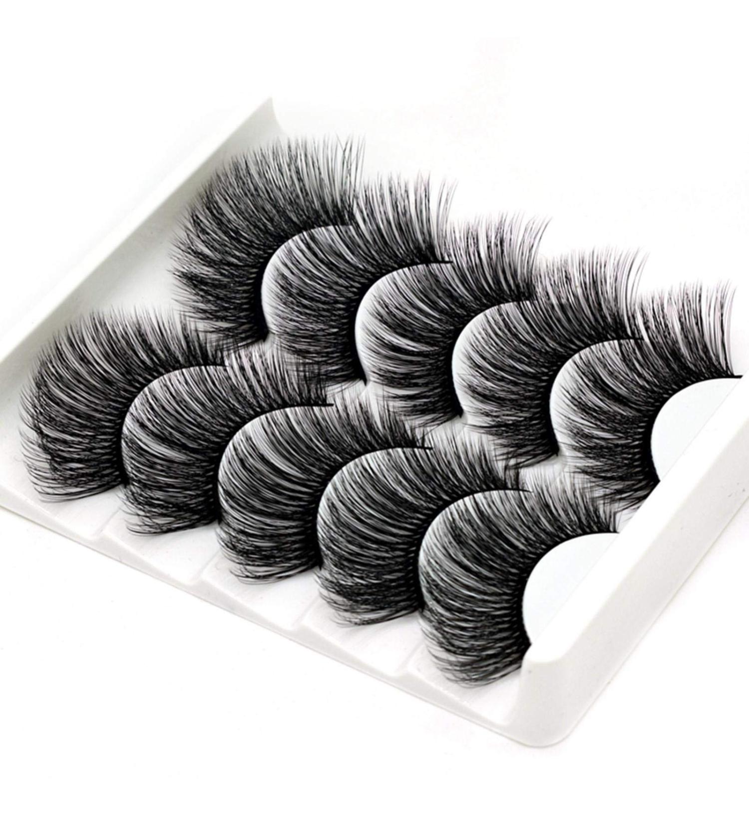 Rethyrel False Eyelashes - 5 Pairs of 3D Wispy Natural Long & Thick Lashes for Flawless Makeup | International Shipping Available - Buy Online on GoSupps.com