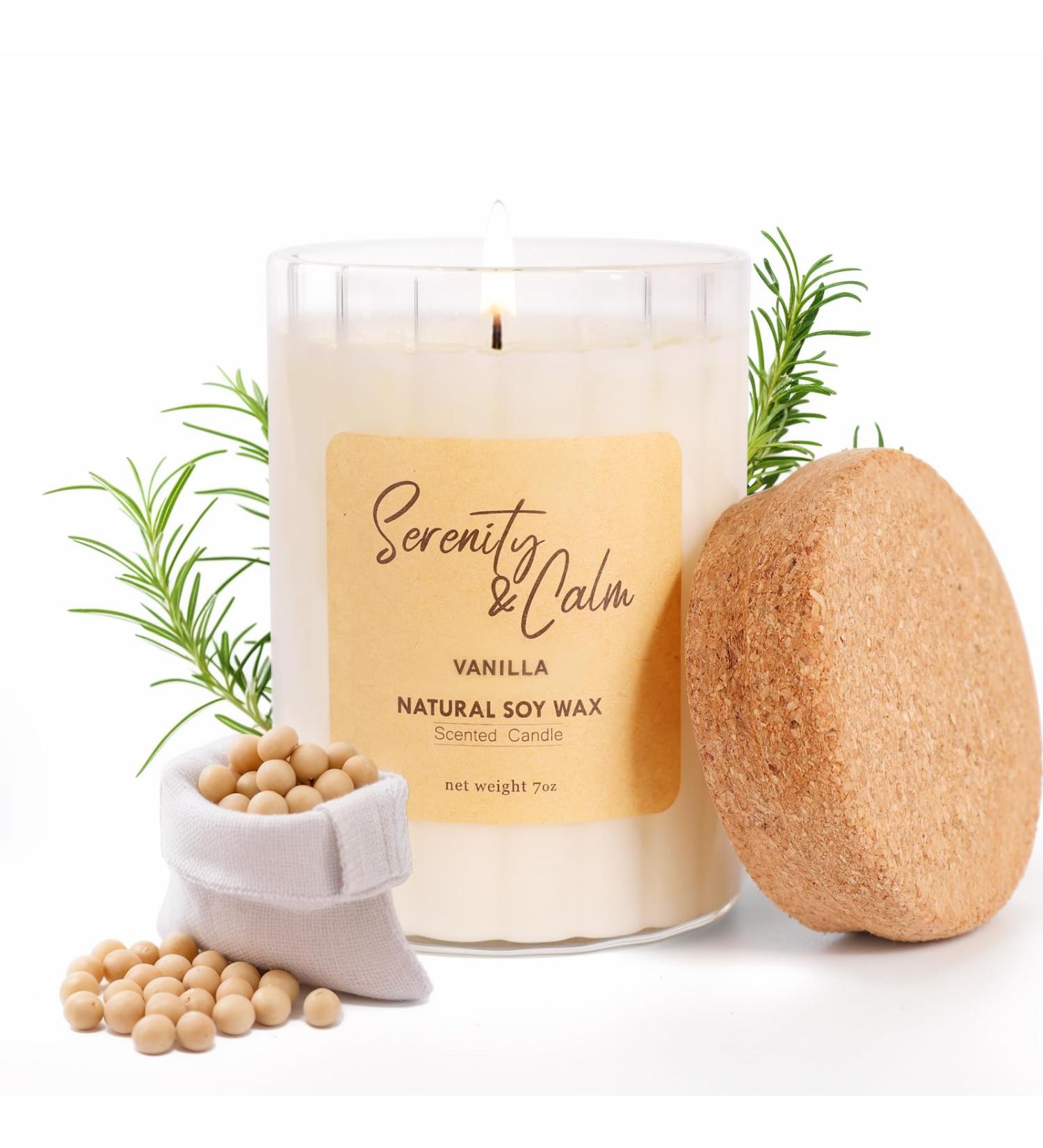 IZIDDO Creamy Vanilla Scented Candles - 7oz Natural Handmade Candles for Home | Perfect Gifts for Women - Buy Online on GoSupps.com