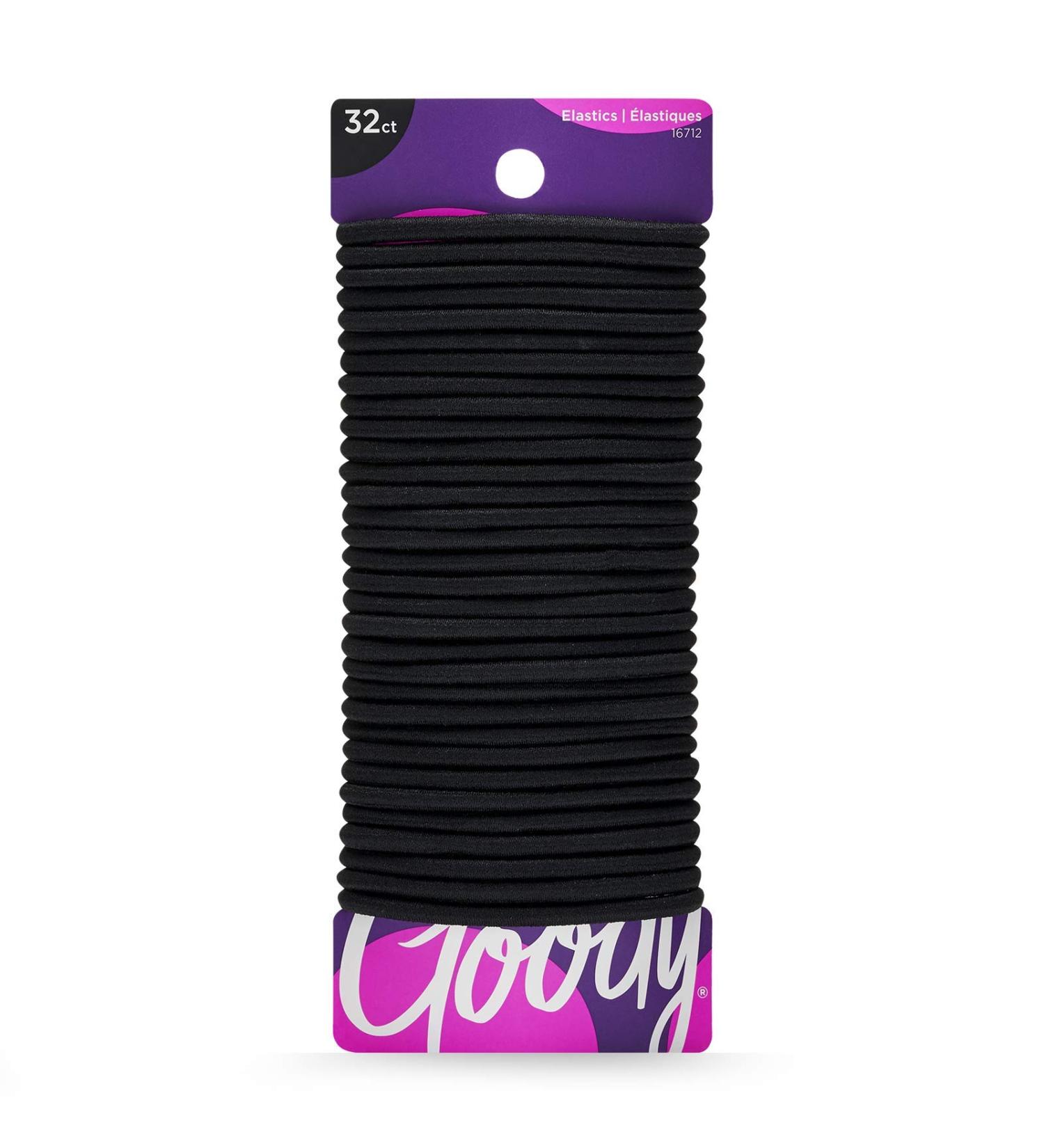 Goody Hair Women's Braided Hair Elastics Black 4mm - 32 Count - Medium Hair - Buy Online on GoSupps.com