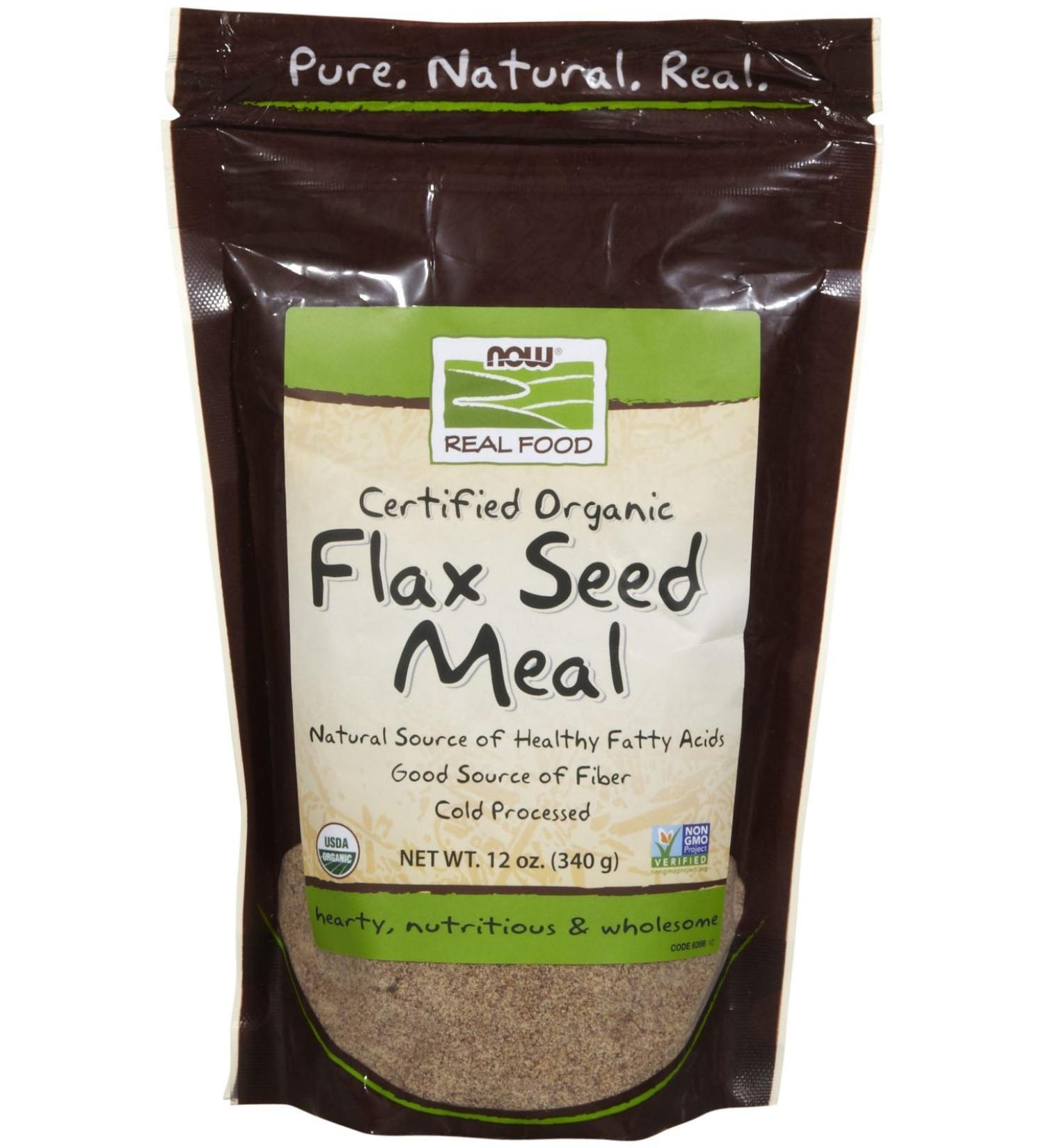 Now Foods Organic Flax Seed Meal 12 oz | Certified Real Food for Health - Buy Online on GoSupps.com