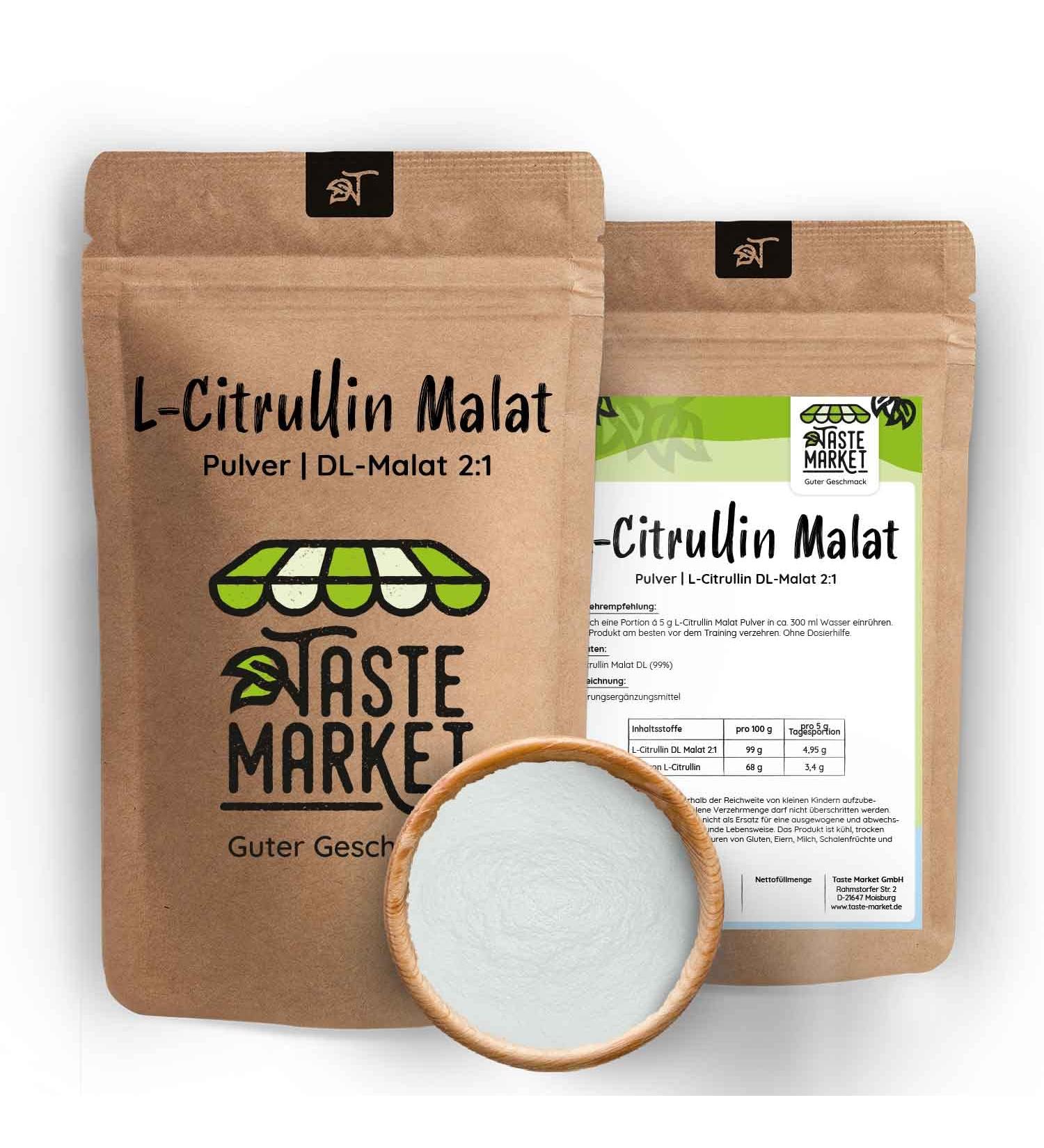 1 kg L-Citrulline Malate Powder - High Dose 2:1 Ratio | Optimal Solubility | International Shipping - Buy Online on GoSupps.com