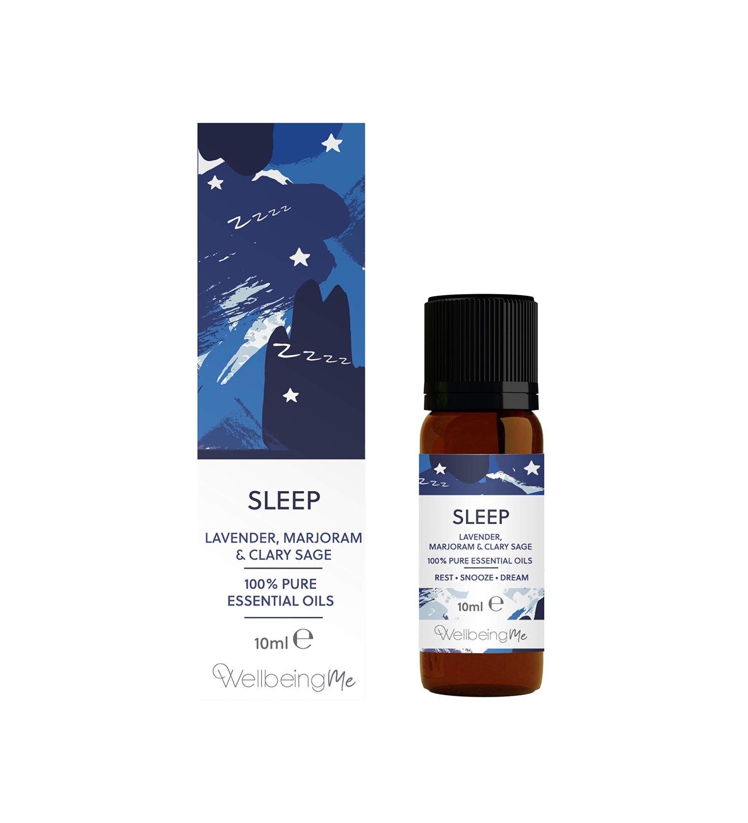WellbeingMe Sleep - Lavender Marjoram & Clary Sage Essential Oil 10ml | Promotes a Good Night's Sleep