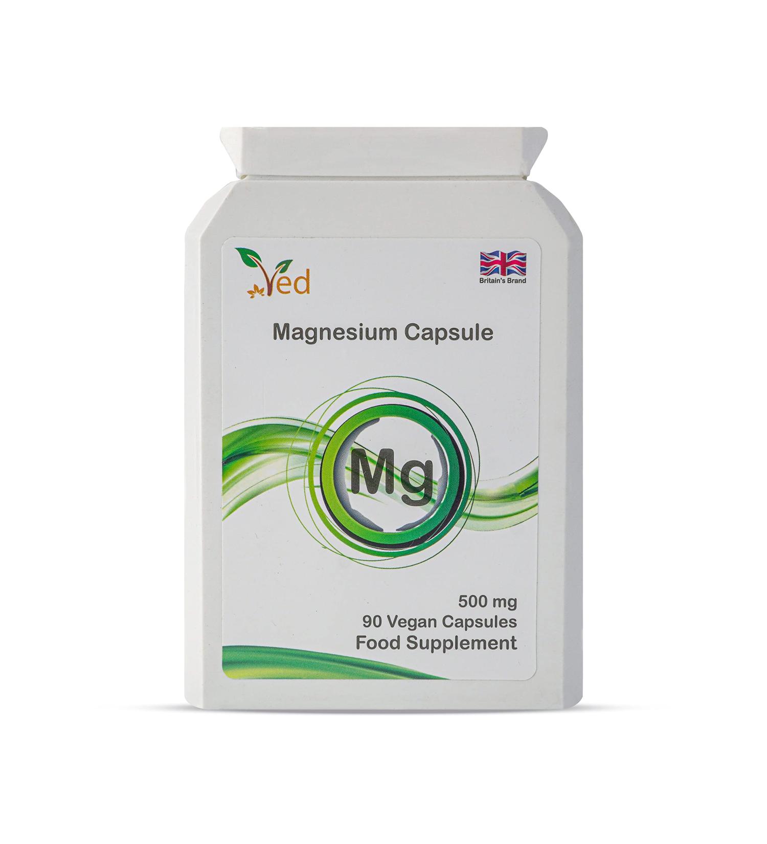 Ved's Extra Strength Magnesium Citrate 500 mg| Food Supplement | 90 Veg Capsule| 90 Day Supply - Buy Online on GoSupps.com