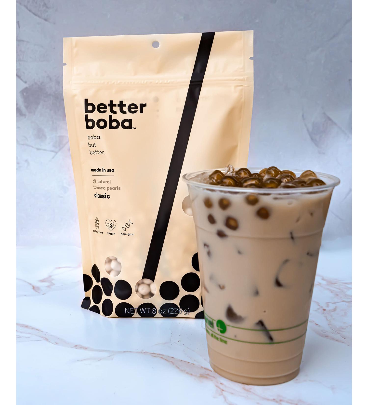 Better Boba All-Natural Classic Boba Pearls - Made in the USA with No Artificial Ingredients or Preservatives - Easy to Make - Buy Online on GoSupps.com