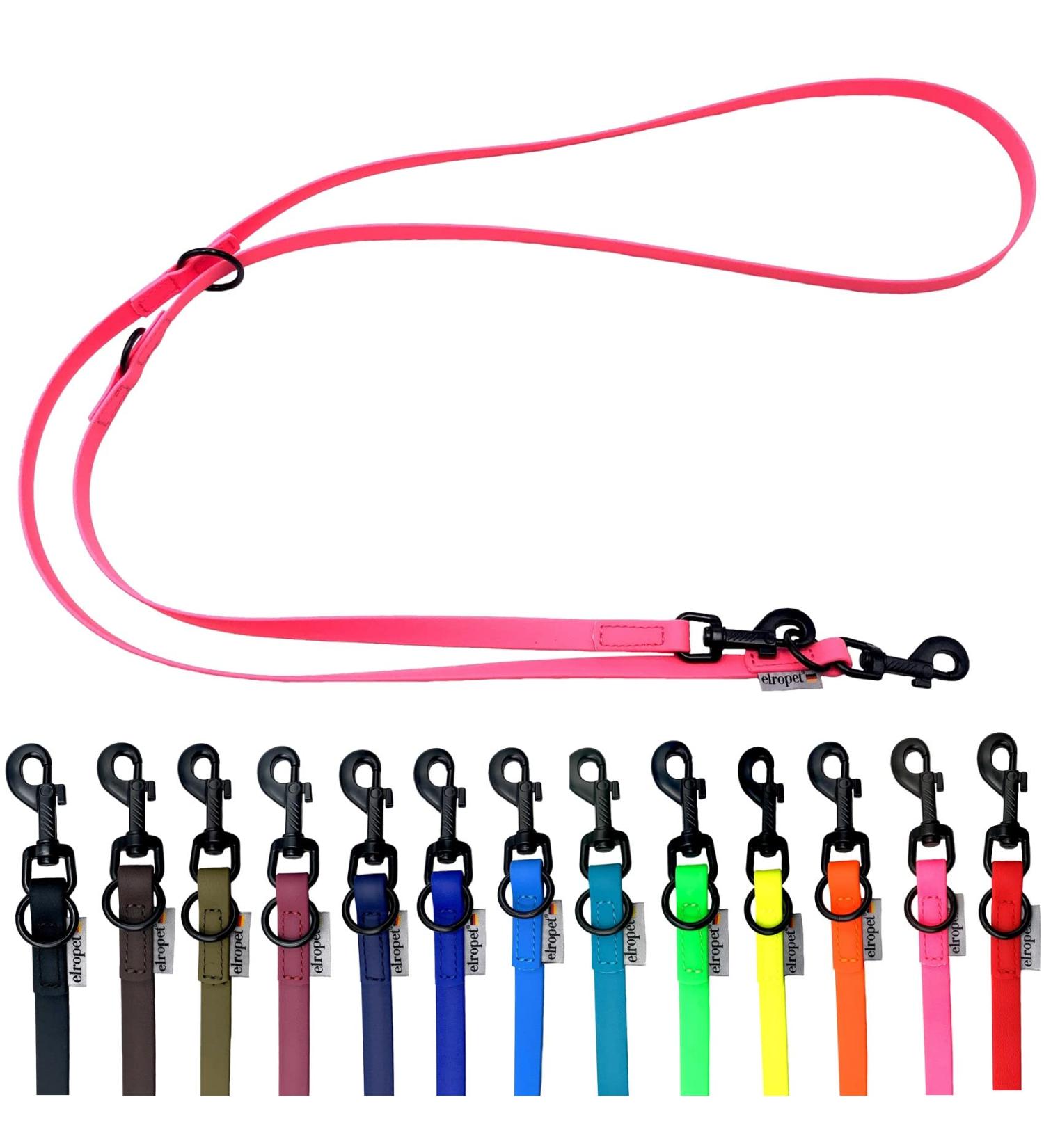 Biothane Dog Leash with Adjustable Hook - Neon Pink 2.80m x 13mm | Ideal for Small & Large Dogs | International Shipping - Buy Online on GoSupps.com