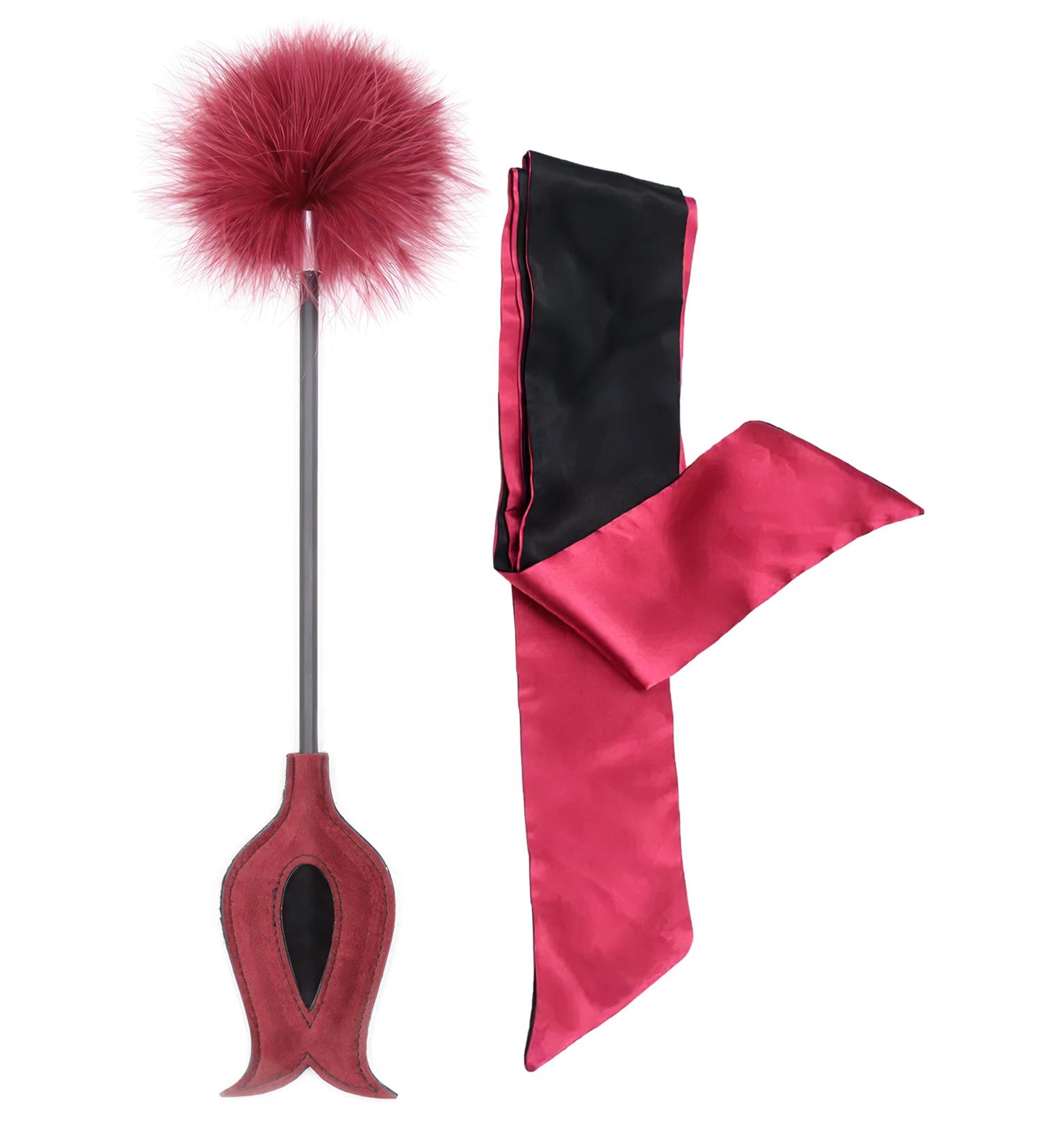 Feather Tickler 16 Inch Blindfold Eye Mask | French Faux Feather Play Mask for Sensual Experiences - Buy Online on GoSupps.com