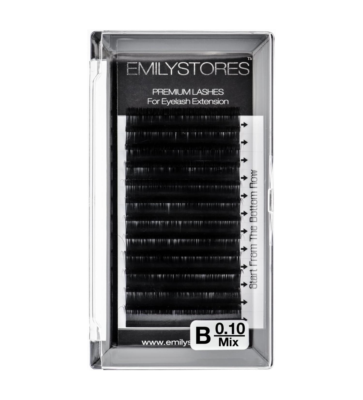 EMILYSTORES Lash Extensions 0.10mm B Curl - Mixed 8-14mm Natural Volume Individual Eyelashes for Eyelash Extensions - Buy Online on GoSupps.com