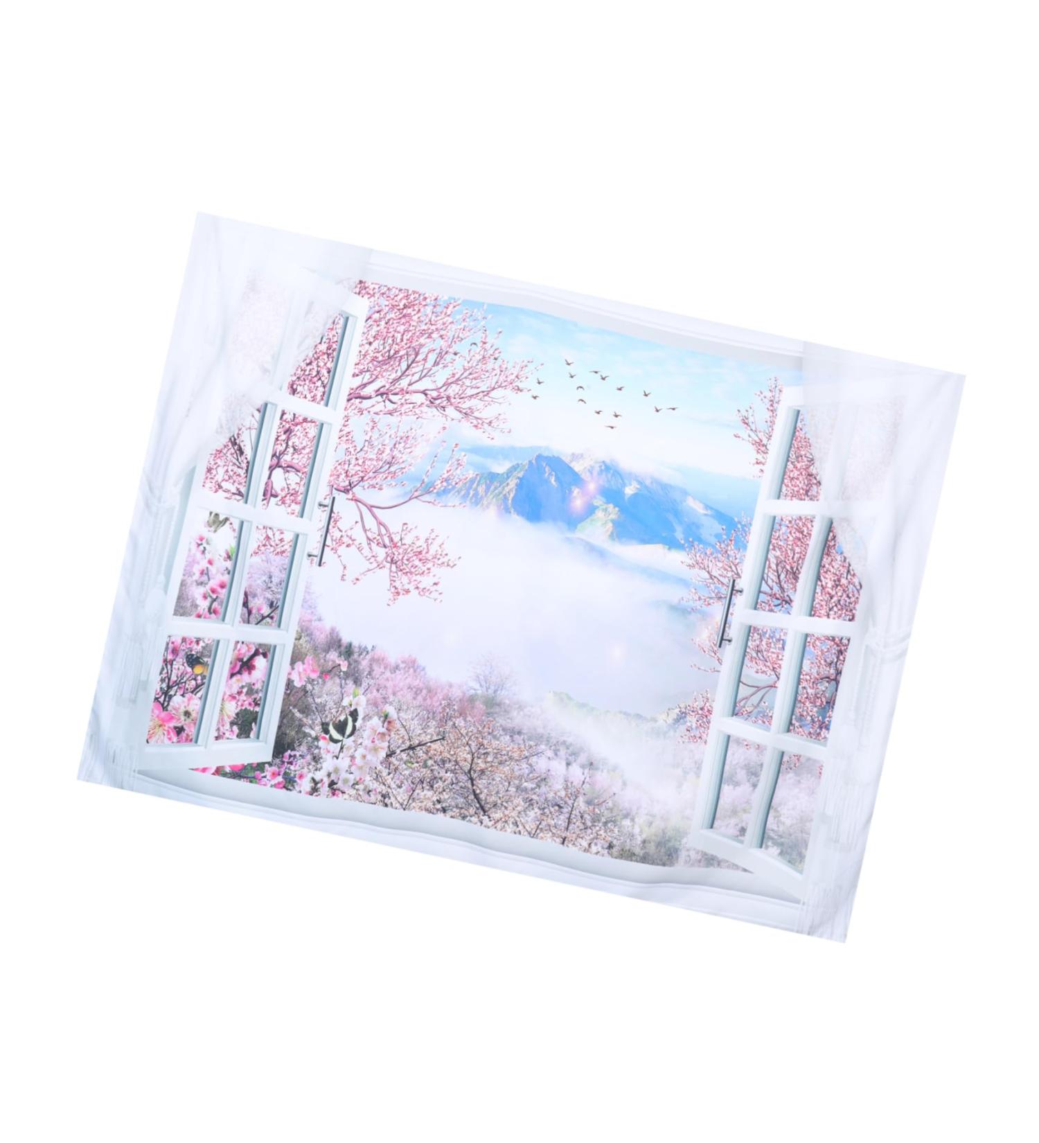 HOMSFOU 2pcs Japanese Cherry Blossom Tapestry Large Carpet Flower Sticker Sofa Cover Flower Wall Decor Flowers Christmas Decor Japanese-style Wall Tapestry Polyester (polyester) 200x150cmx2pcs As Shownx2pcs - Buy Online on GoSupps.com