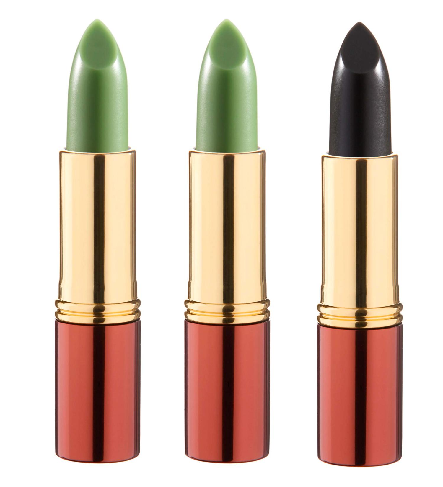 IKOS Lipstick Set of 3 | Thinking Lipstick - 2 Green/Night Pink & 1 Black/Cherry Red | International Shipping - Buy Online on GoSupps.com