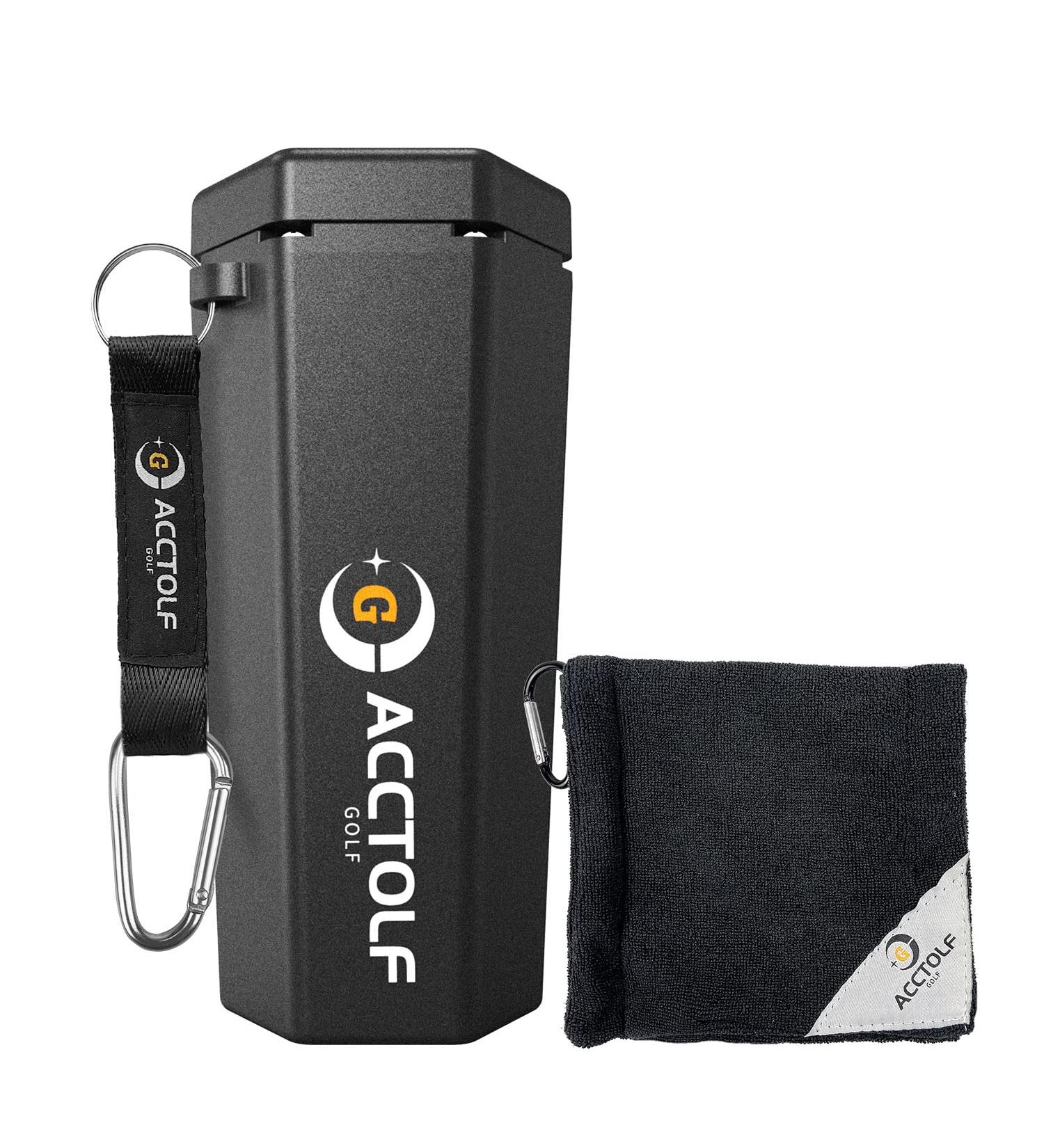 ACCTOLF Portable Golf Ball Washer Cleaner Kit - Golf Club Cleaning Set with Towel & Brush - Best Golf Gifts for Men/Women - Buy Online on GoSupps.com